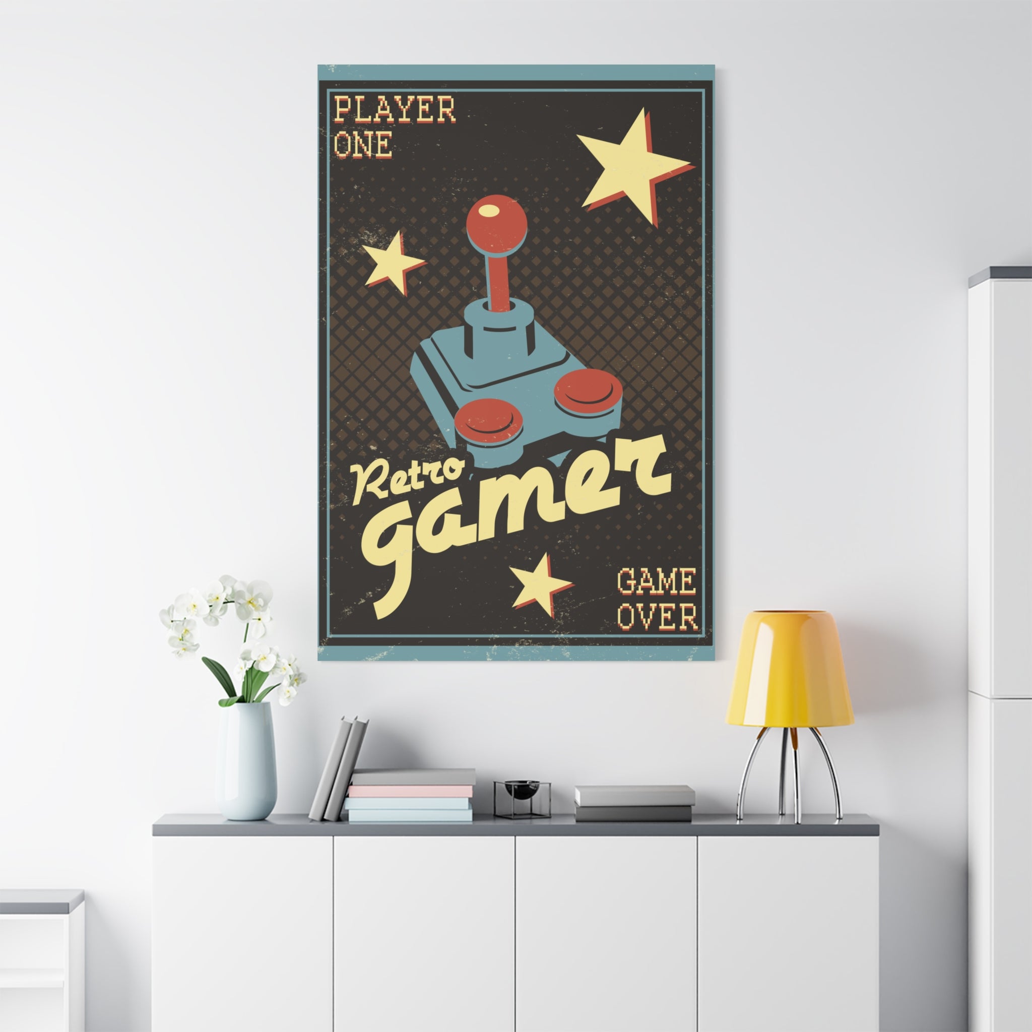 canvas-wall-art-retro-gamer-home-decor-game-over-matte-canvas-print-gaming-wall-decor-video-game-art-gamer-gift-vintage-art