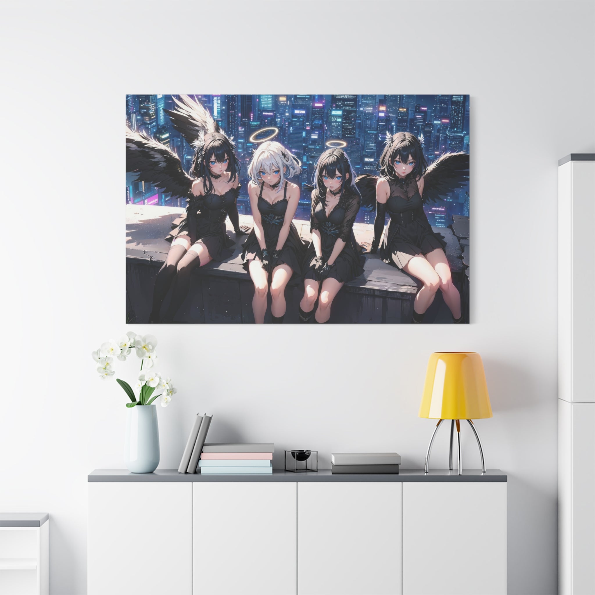 canvas-print-anime-angels-anime-lover-canvas-wall-art-matte-stretched-wall-art-beautiful-anime-girls-decor-anime-print-anime-
