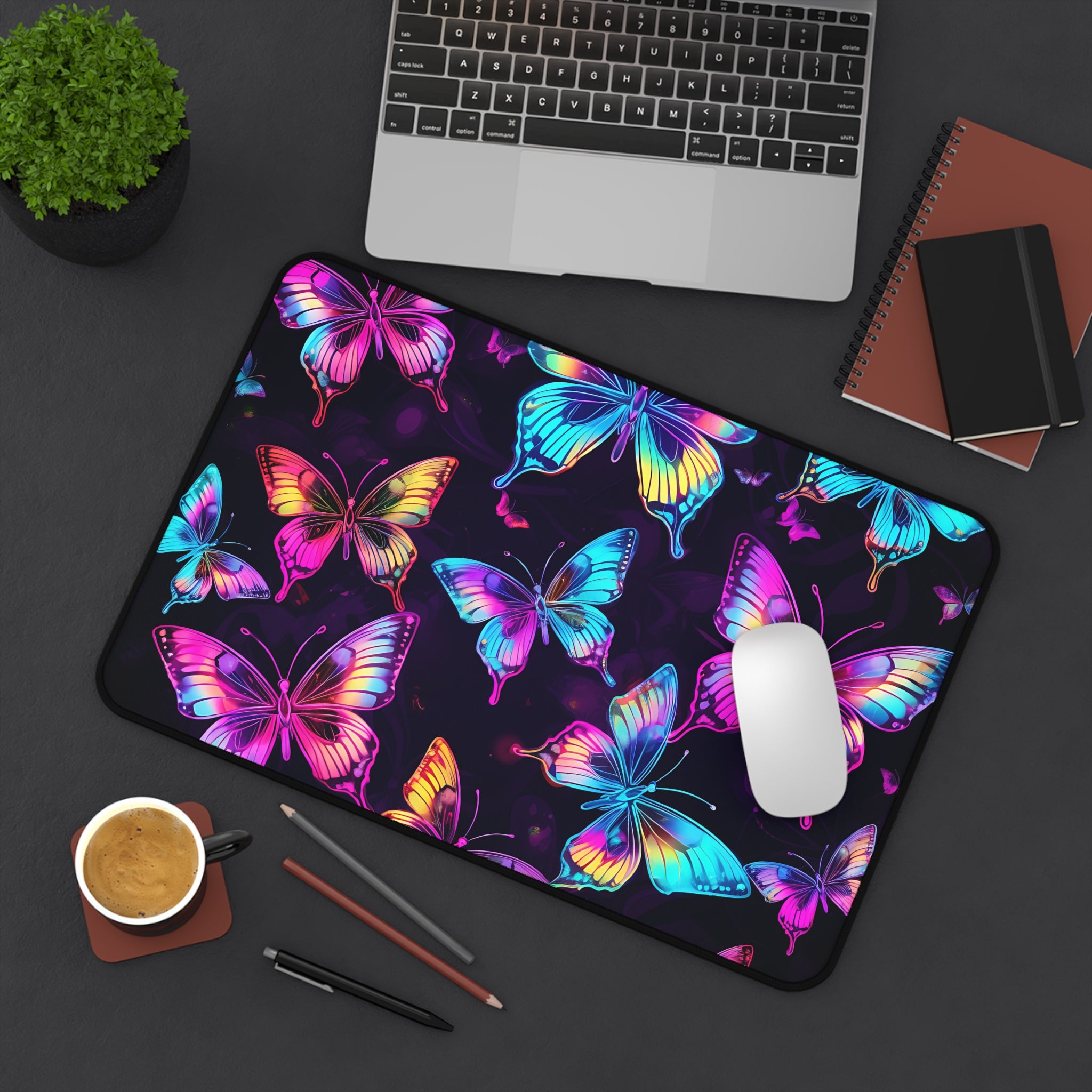 vibrant-pink-blue-butterfly-and-neon-mouse-pad-desk-pad-desk-accessories-office-decor-large-mousepad