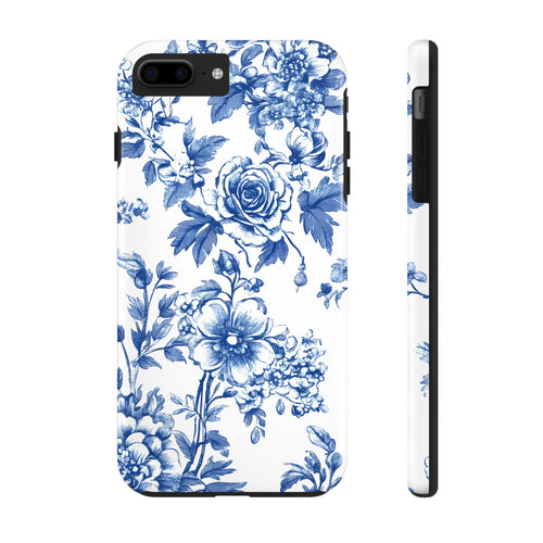 french-toile-floral-tough-iphone-case-blue-iphone-cover-protective-iphone-case-hard-shell-iphone-case-vintage-design-phone-ca