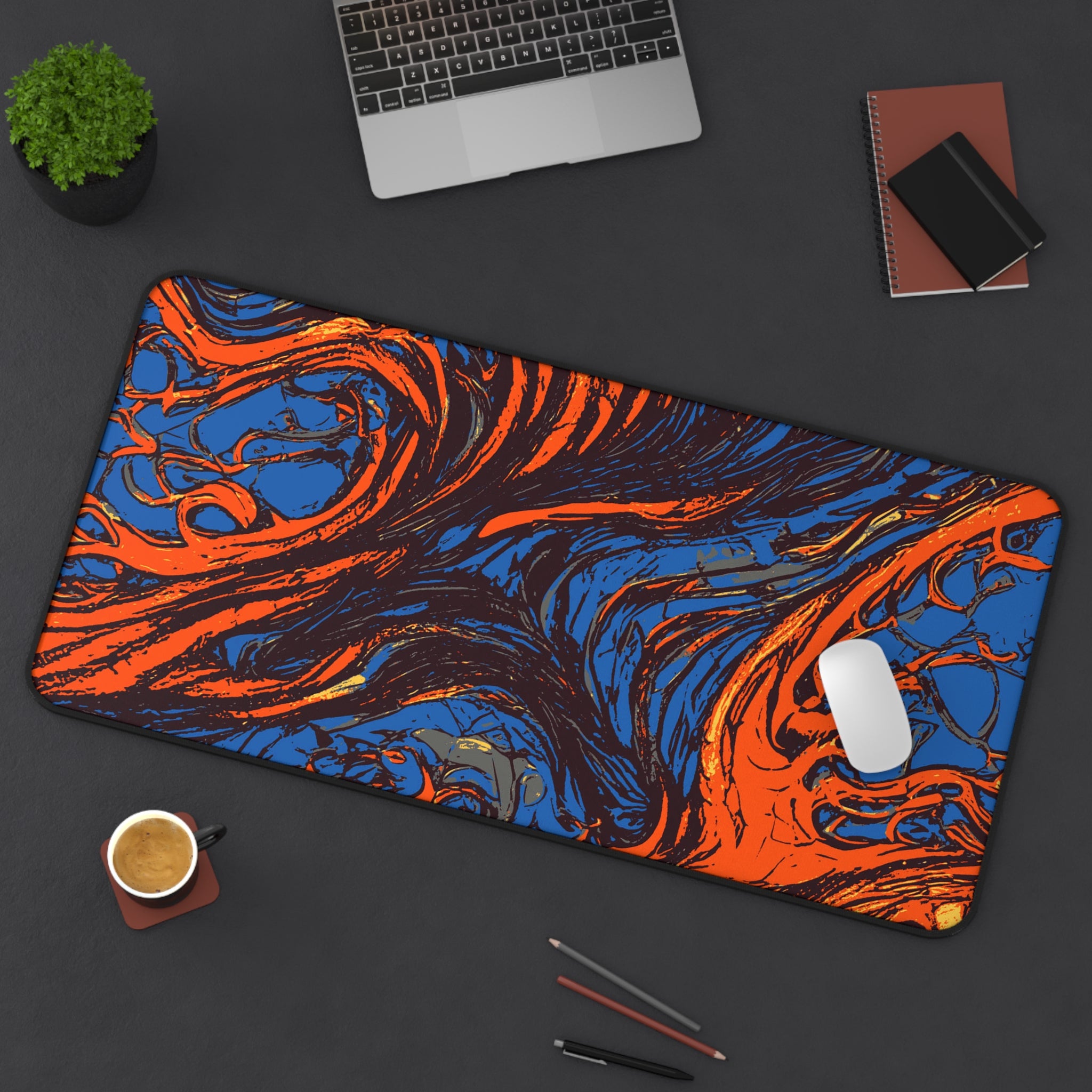 retro-wave-abstract-art-mouse-pad-vintage-colors-desk-mat-colorful-retro-desk-pad-modern-minimalist-mousepad-orange-blue
