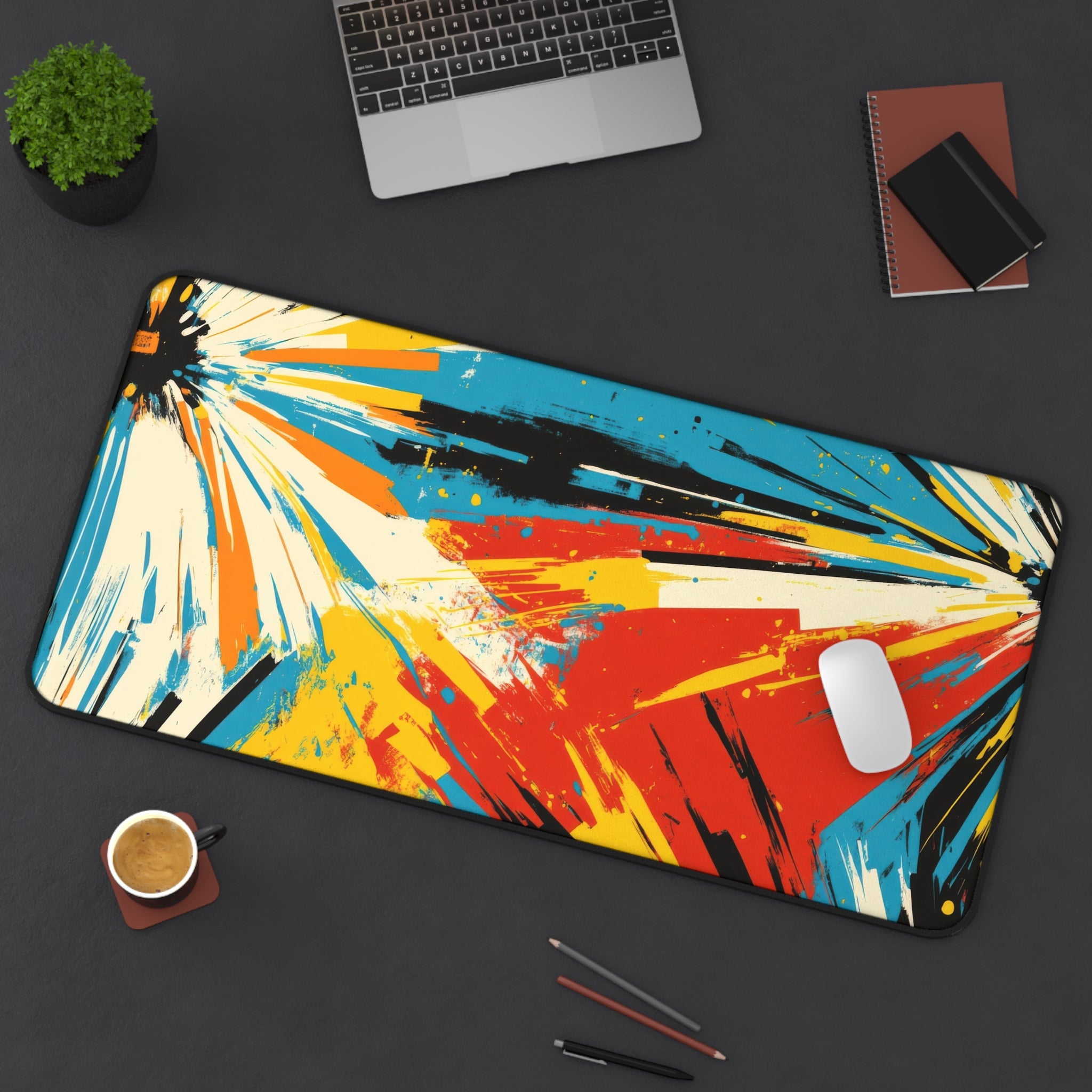 retro-vibrant-multicolor-desk-pad-abstract-mouse-pad-colorful-desk-mat-rainbow-abstract-desk-mat-bright-mousepad