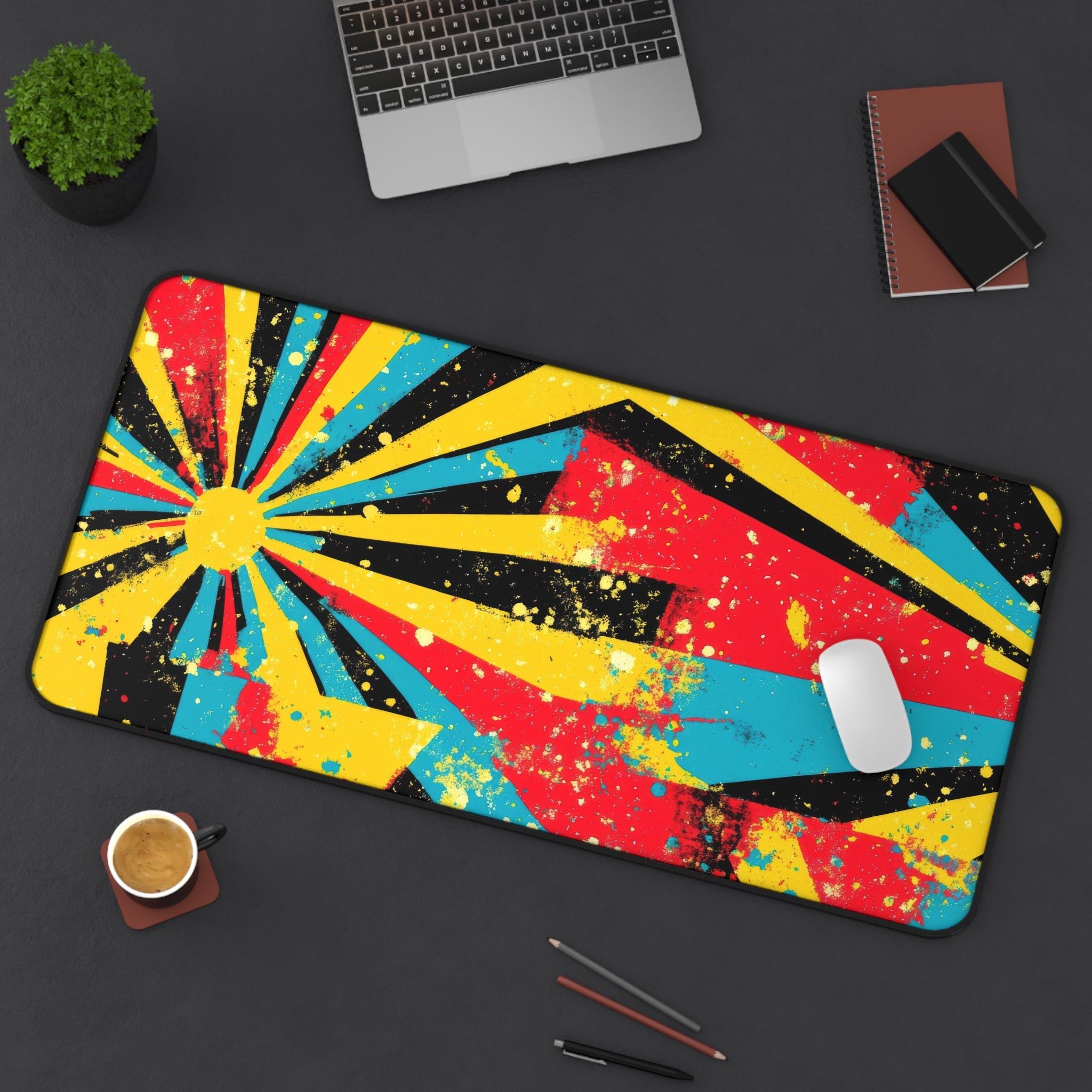vibrant-multicolor-pop-art-desk-pad-abstract-mouse-pad-colorful-desk-mat-rainbow-abstract-desk-mat-bright-mousepad
