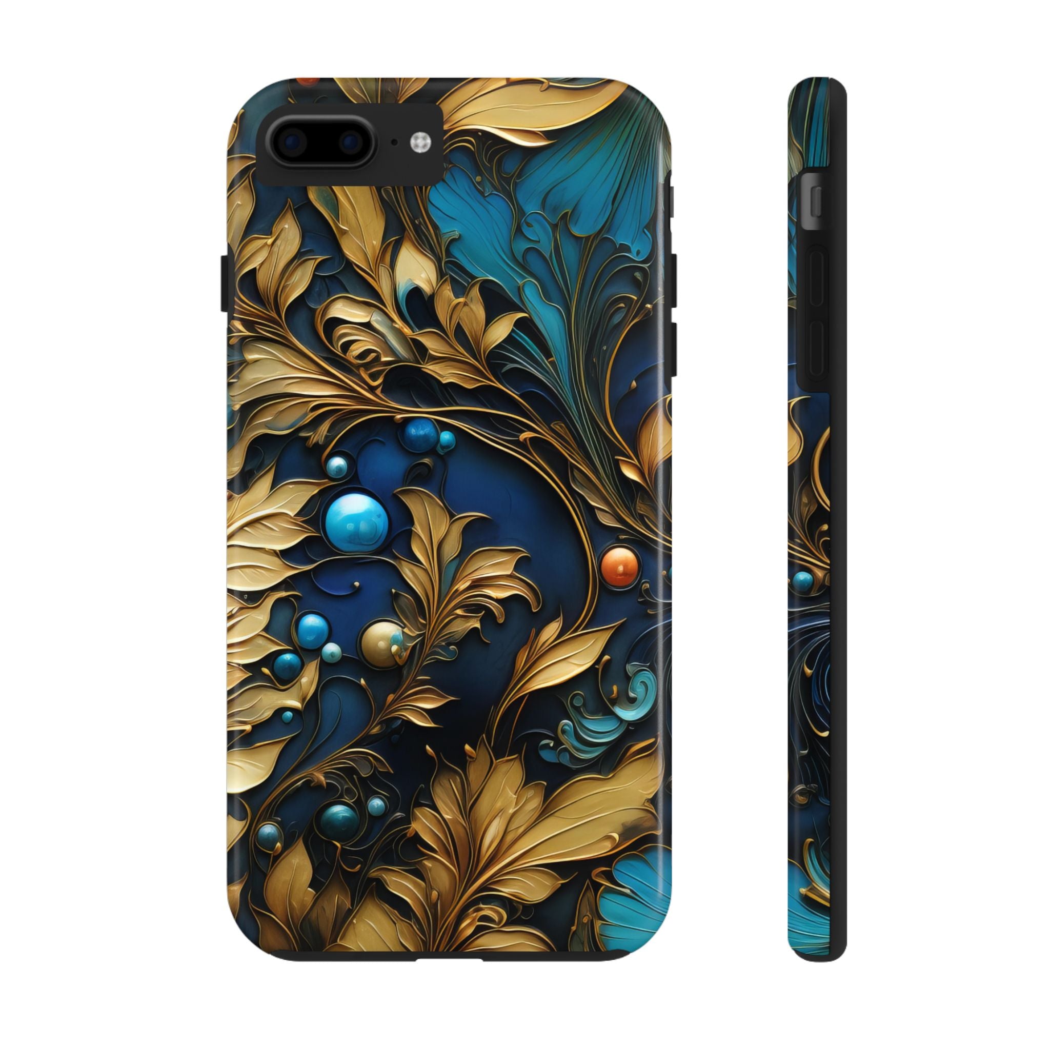 textured-art-nouveau-floral-tough-phone-case-cottagecore-iphone-case-unique-floral-phone-cover-vintage-style-iphone-case-prot