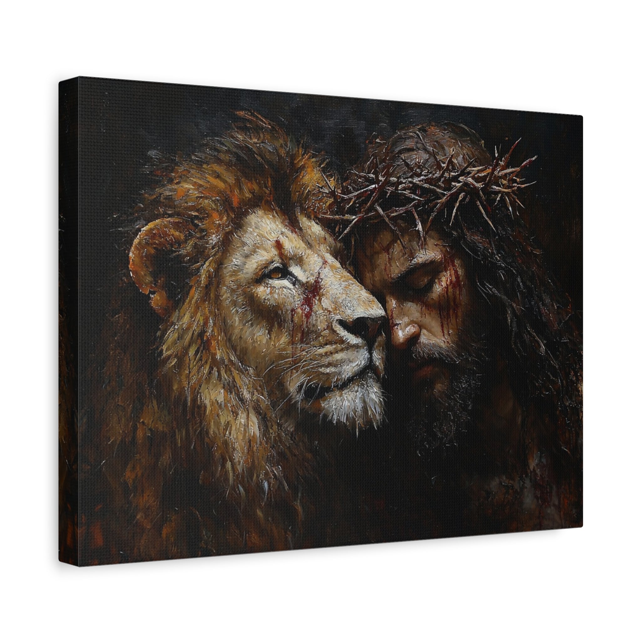 canvas-print-jesus-and-lion-wall-art-christian-home-decor-religious-wall-hanging-inspirational-artwork-gift-for-him-biblical-