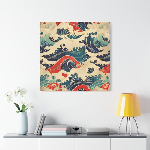 canvas-print-vintage-wave-pattern-japanese-style-colorful-wall-art-home-decor-stretched-matte-canvas-unique-gift-idea-office-