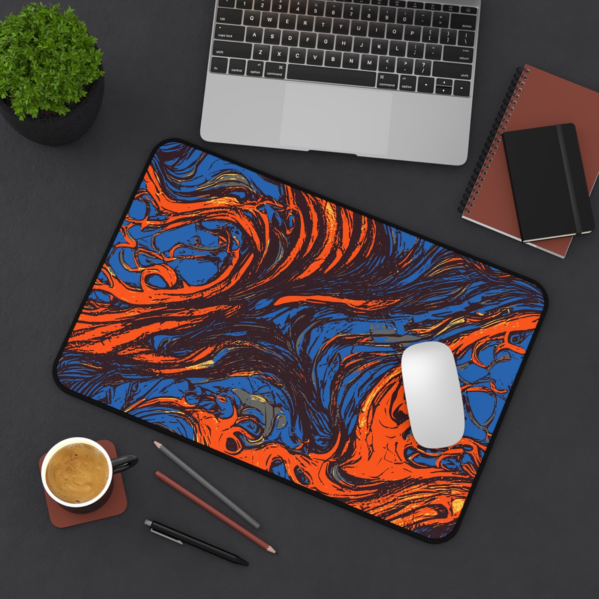 retro-wave-abstract-art-mouse-pad-vintage-colors-desk-mat-colorful-retro-desk-pad-modern-minimalist-mousepad-orange-blue