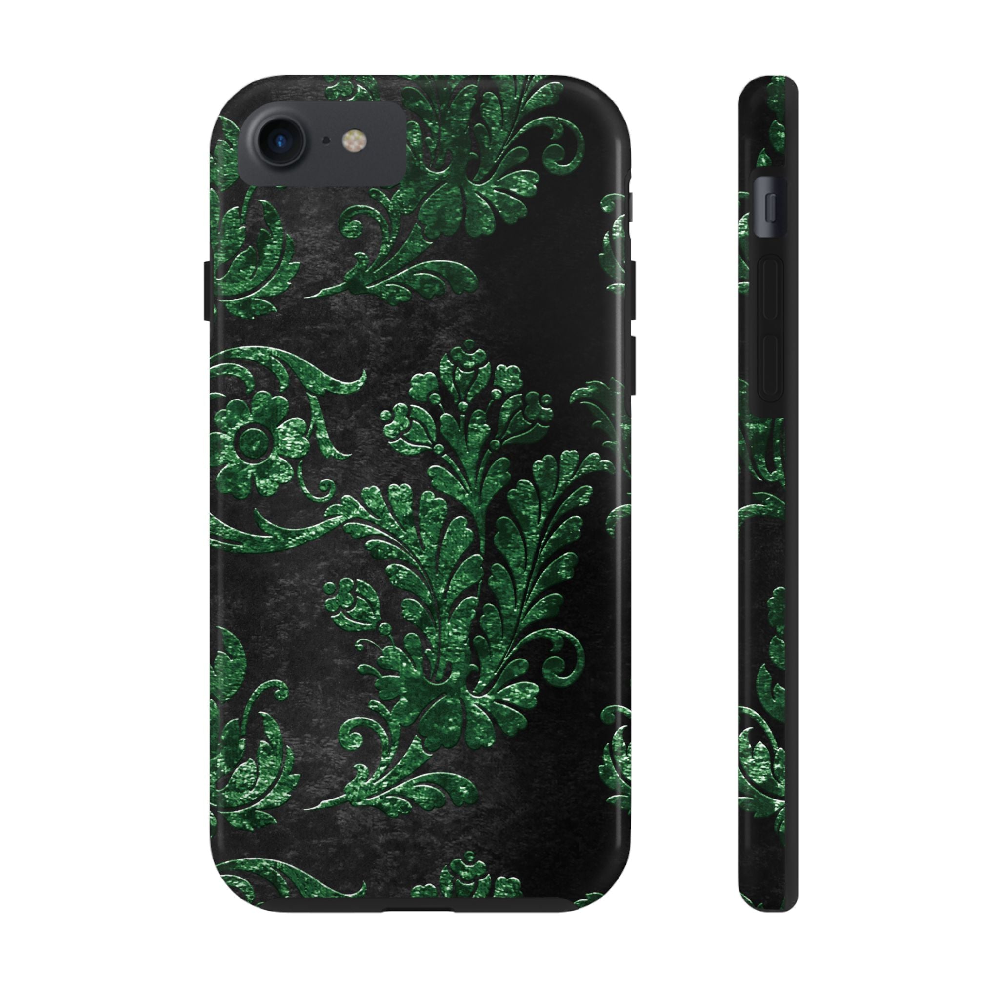 embossed-emerald-velvet-tough-iphone-case-protective-iphone-cover-heavy-duty-iphone-case-rugged-phone-case-durable-smartphone