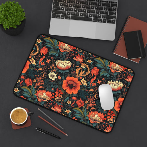 retro-orange-cottagecore-desk-mat-floral-mouse-pad-farmhouse-style-office-decor-shabby-chic-workspace-decor-large-gaming-mous