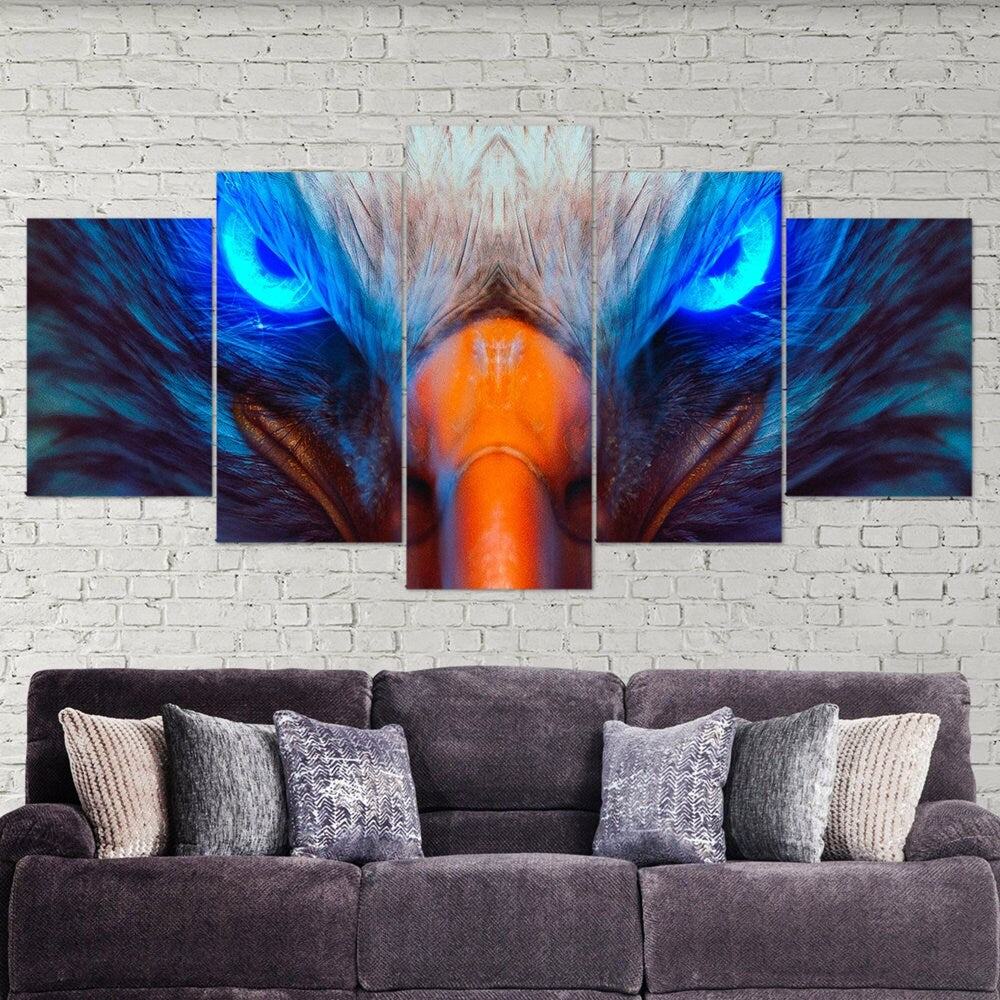american-eagle-bald-eagle-bird-5-piece-canvas-wall-art-canvas-print-eagle-decor-art-extra-large-wall-art-eagle-poster-5-panel