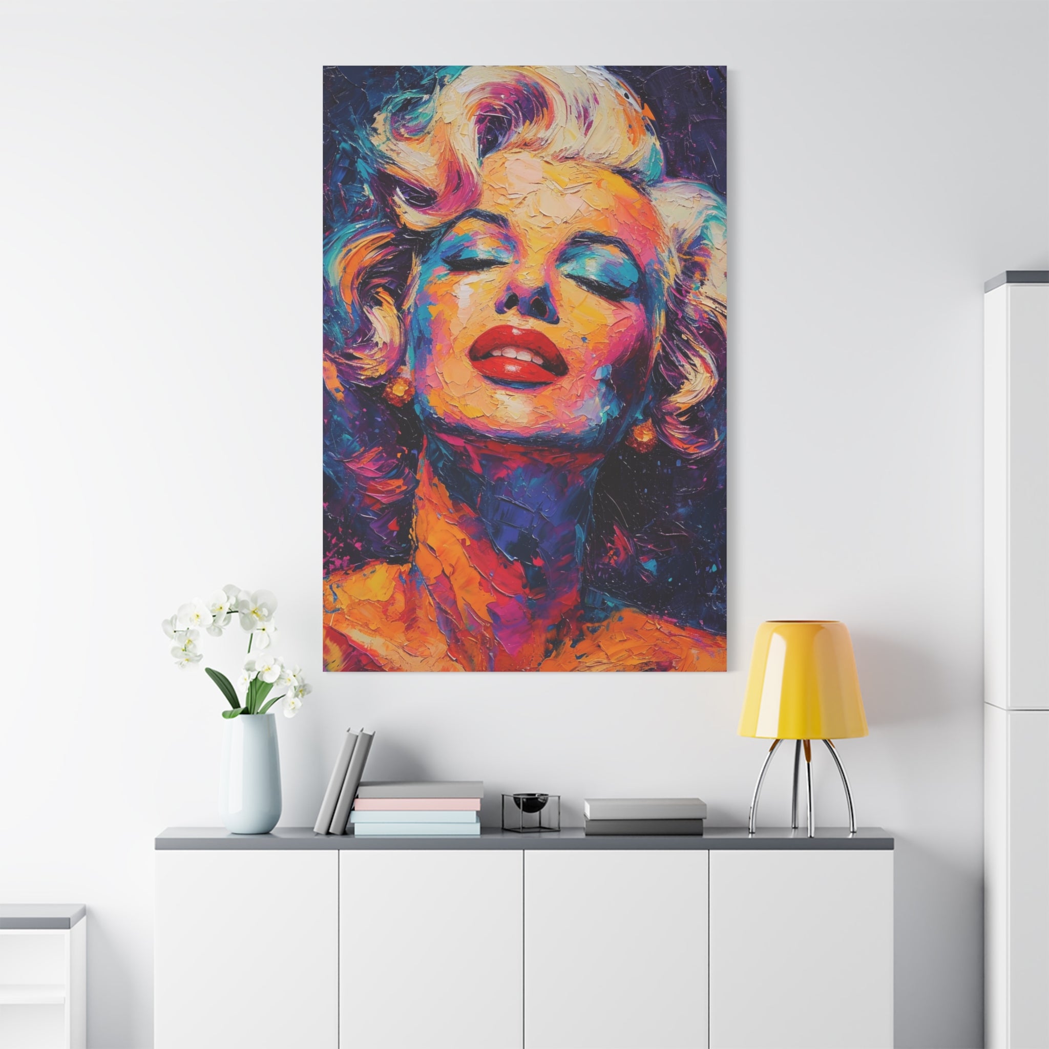 marilyn-monroe-canvas-print-stylish-wall-decor-with-brush-effect-elegant-home-decor-chic-wall-art