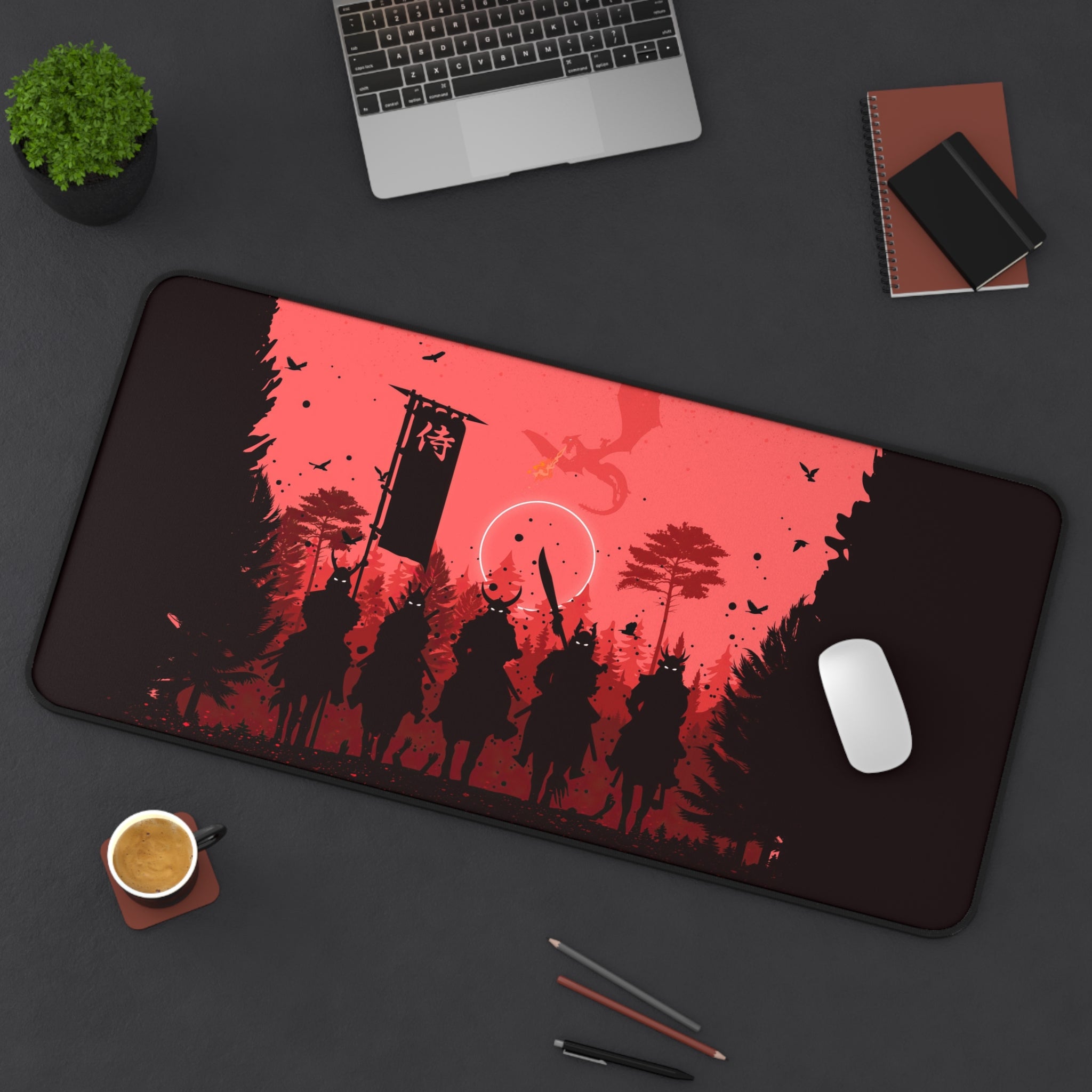 fantasy-samurai-warrior-mouse-pad-japanese-katana-shogun-samurai-warrior-desk-mat-japanese-anime-samurai-desk-pad-viper-art