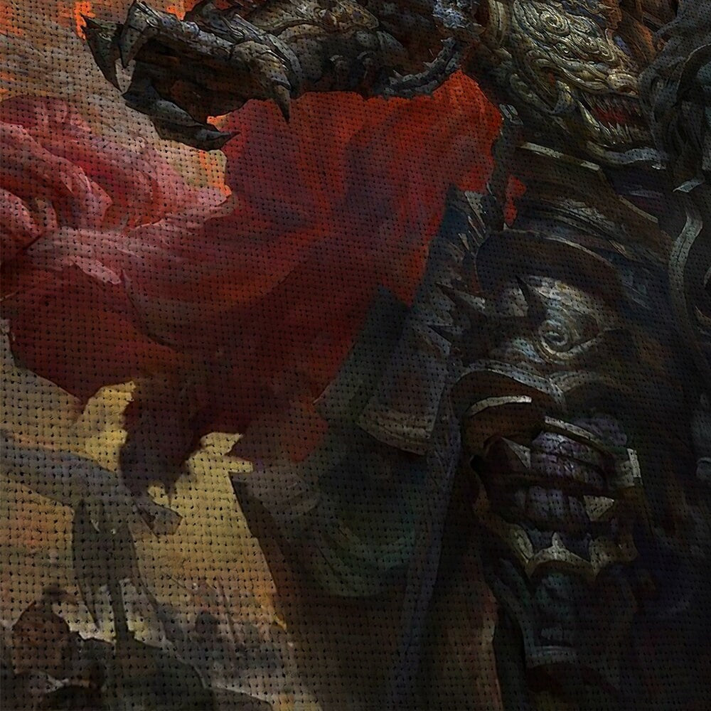 samurai-samurai-warrior-fantasy-katana-5-piece-canvas-wall-art-samurai-art-extra-large-wall-art-samurai-poster-5-piece-5-pane