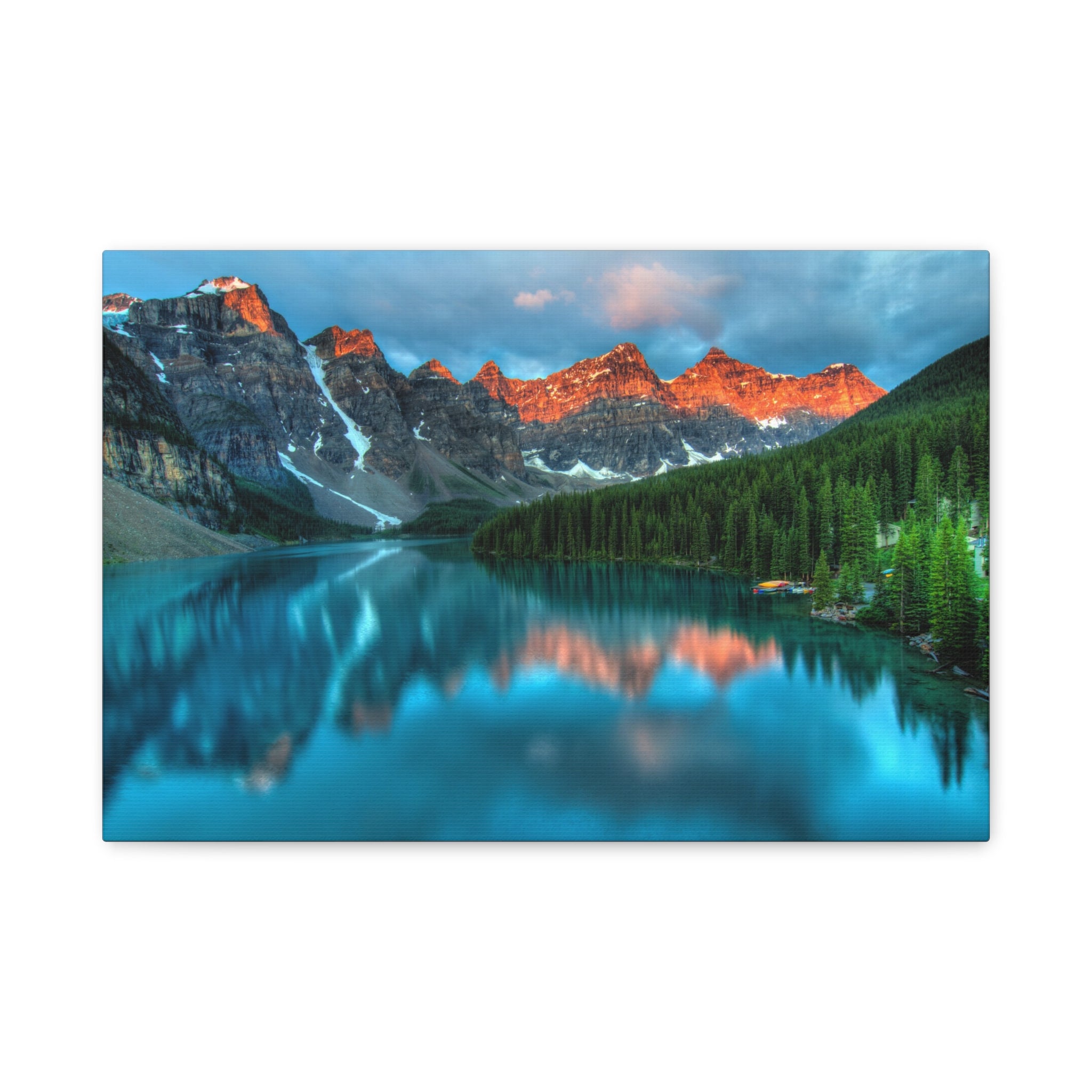 canvas-wall-art-mountain-sunrise-print-canadian-landscape-decor-matte-stretched-forest-scenery-nature-poster-home-office