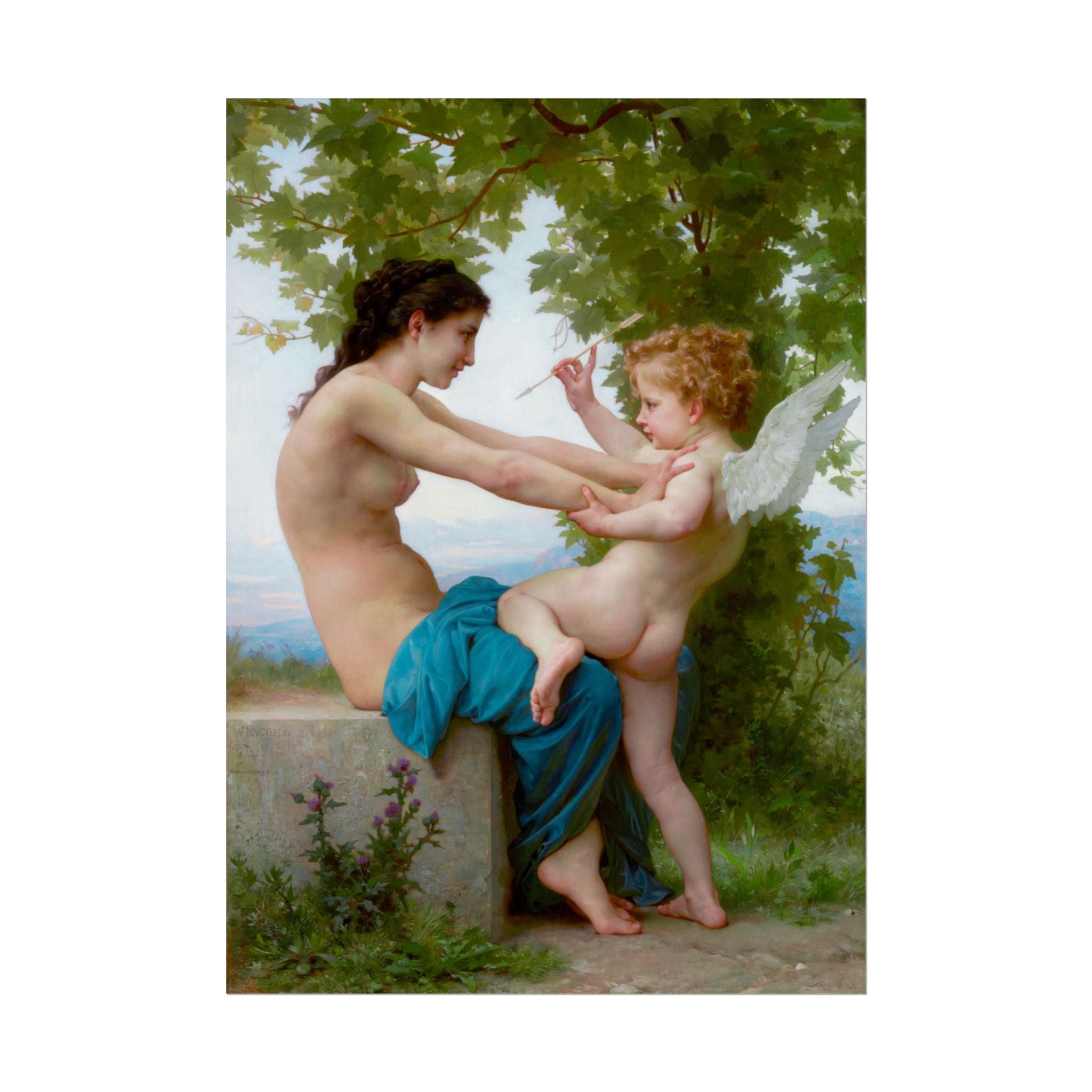 poster-print-girl-defending-herself-against-eros-bouguereau-living-room-decor-love-wall-art-eros-poster-art-romantic-painting