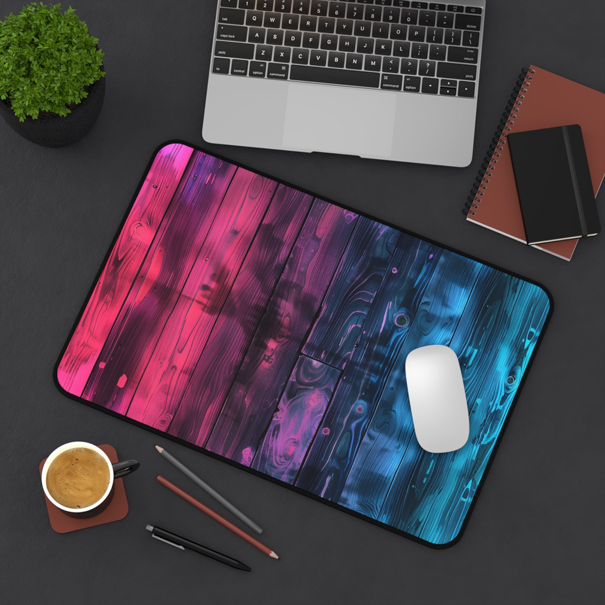 colorful-neon-wood-wall-large-desk-mat-gaming-mouse-pad-vibrant-decor-rainbow-neon-wood-pattern-desk-mat