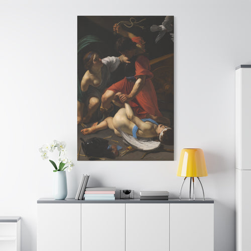 canvas-print-cupid-chastised-bartolomeo-manfredi-1613-matte-canvas-wall-art-stretched-1-25-inch-classic-art-decor-artwork
