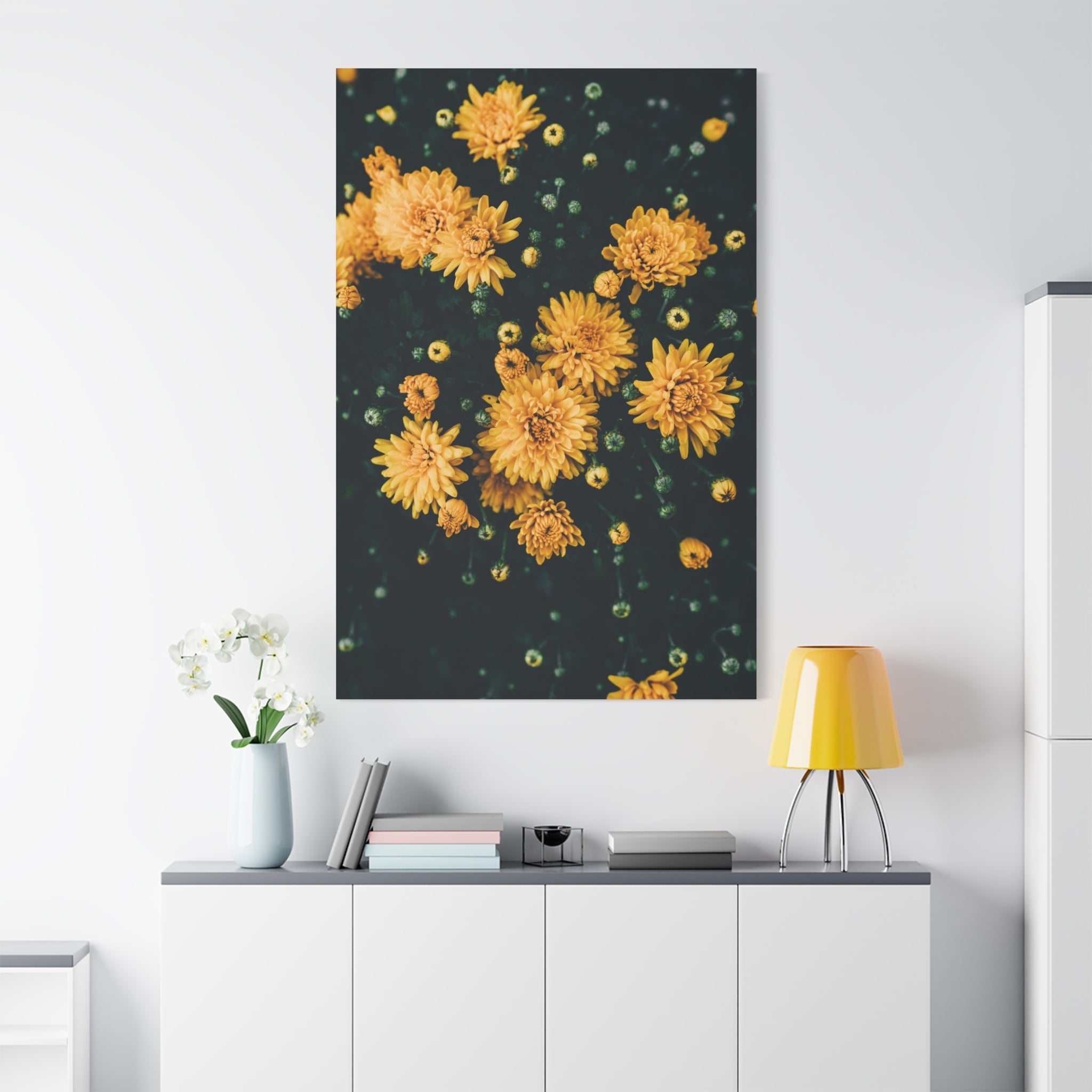 canvas-print-yellow-flower-art-matte-canvas-stretched-wall-decor-floral-home-decor-gift-bright-botanical-art-print-gallery-wr