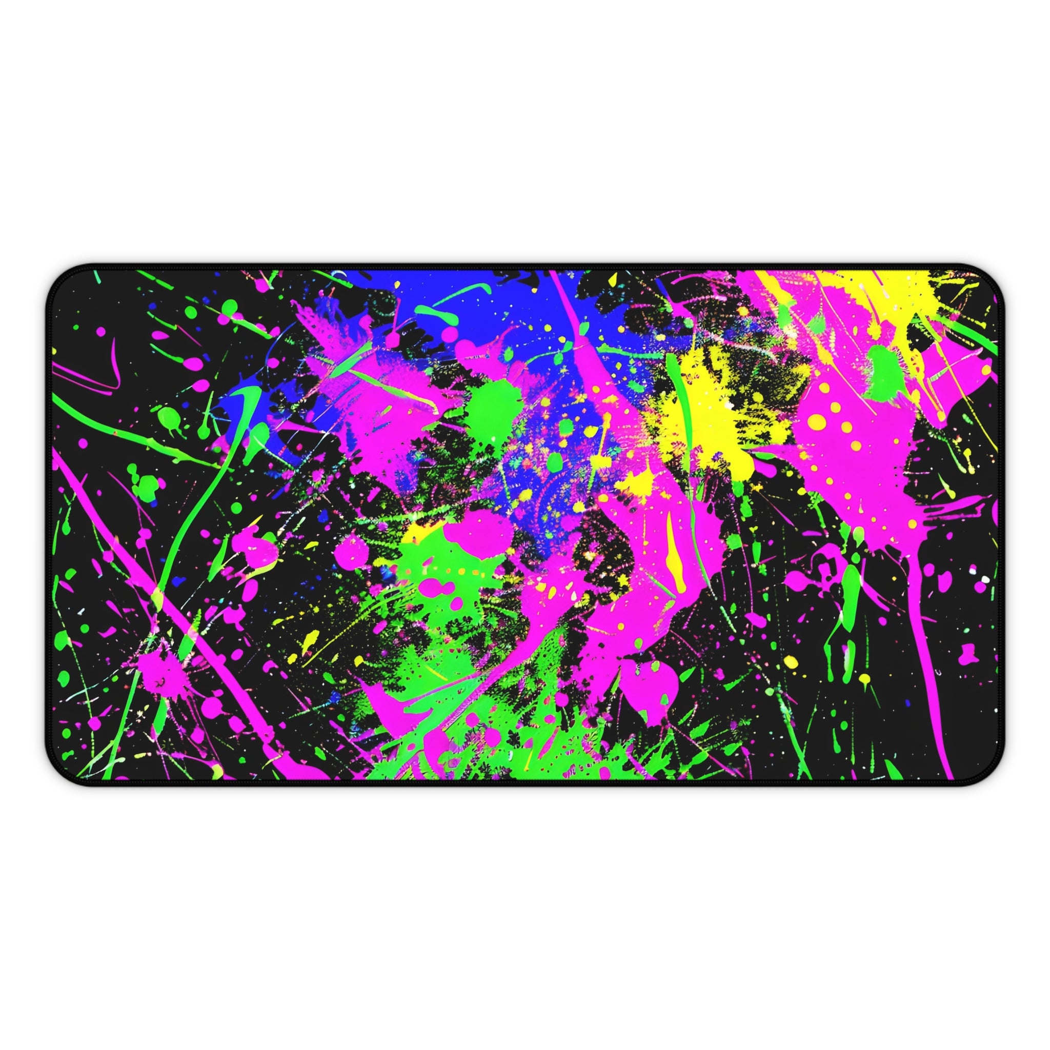 neon-abstract-paint-splatter-desk-mat-green-ping-large-gaming-mouse-pad-colorful-work-from-home-desk-accessory-desk-blotter