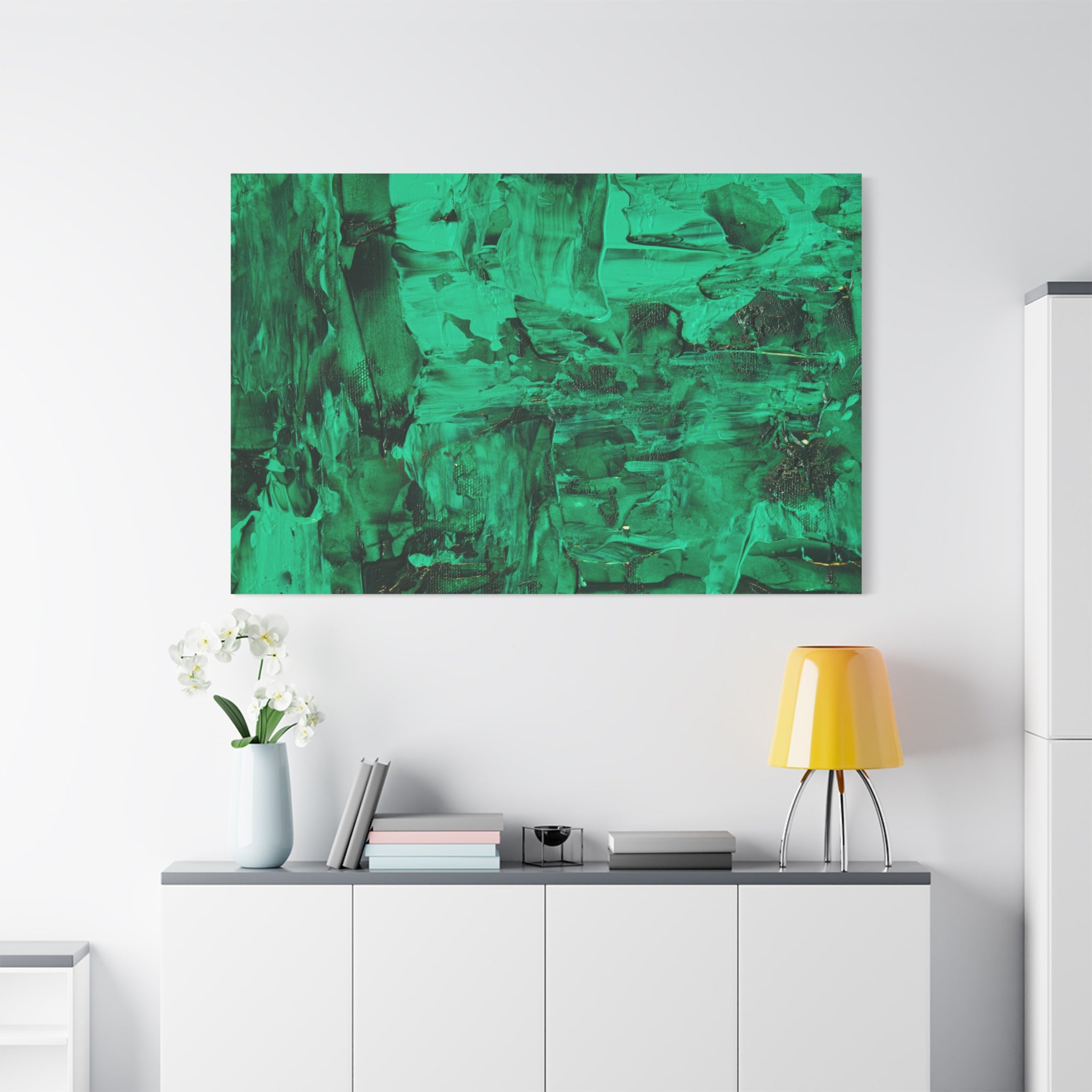 canvas-print-abstract-green-painting-wall-art-home-decor-office-decor-green-canvas-bedroom-gallery-wrap-modern-art-green-prin