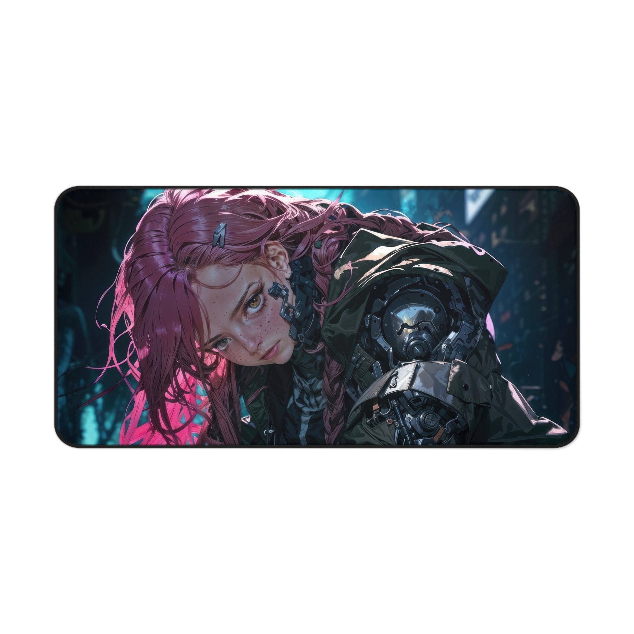 cyberpunk-girl-with-pink-hair-mouse-pad-large-gaming-desk-mat-fantasy-protective-desk-pad-cyber-desk-accessory