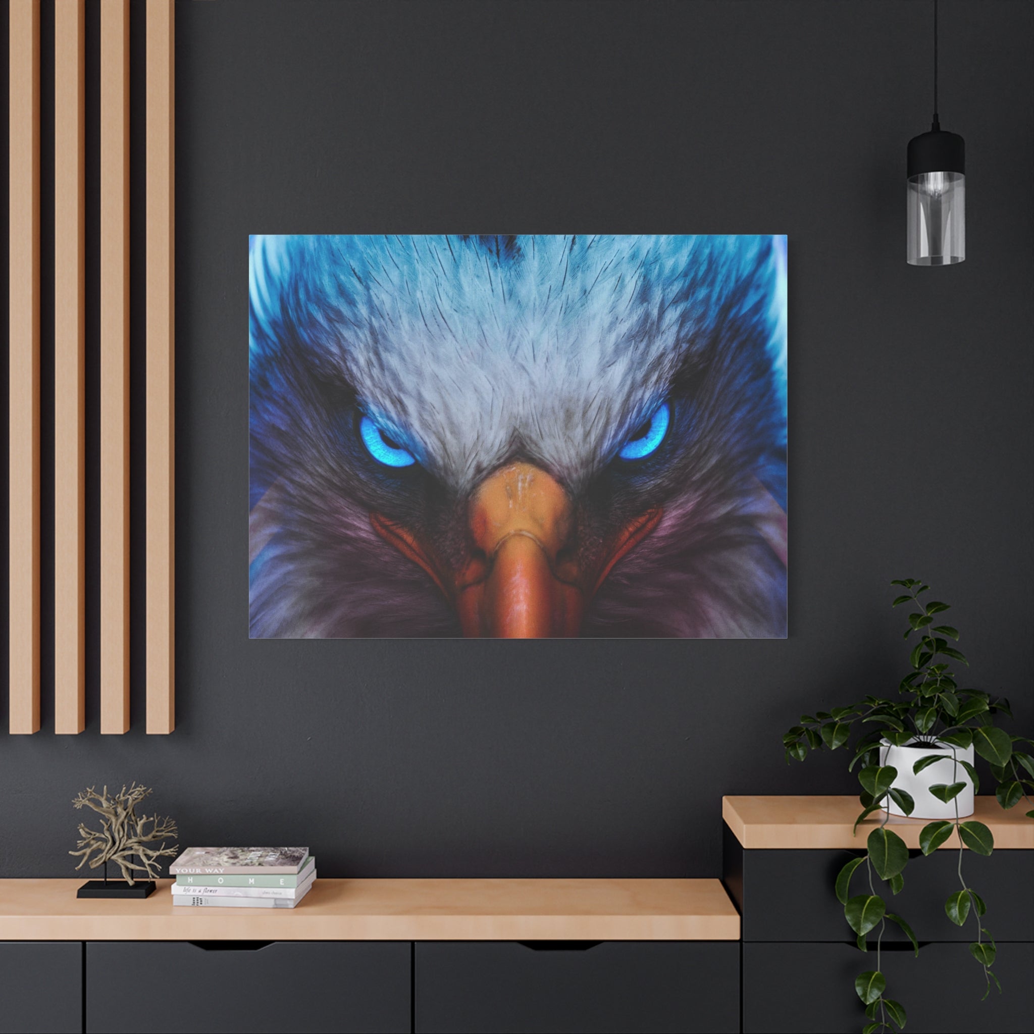 american-eagle-theme-canvas-wall-art-bird-of-prey-decor-eagle-eyes-wall-hanging-matte-stretched-canvas-print-wildlife-artwork