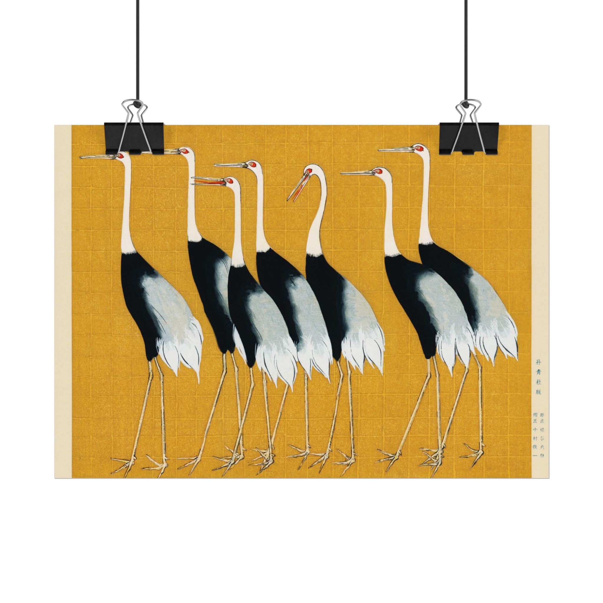 Japanese Red Crown Crane Poster Wall Art, Home Decor, Housewarming Gift, Poster Print, Japanese Poster Wall Decor