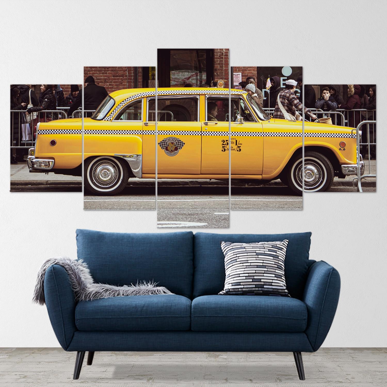 new-york-city-yellow-cab-5-piece-canvas-wall-art-nyc-taxi-art-nyc-canvas-print-city-landscape-5-panel-new-york-canvas-print-h