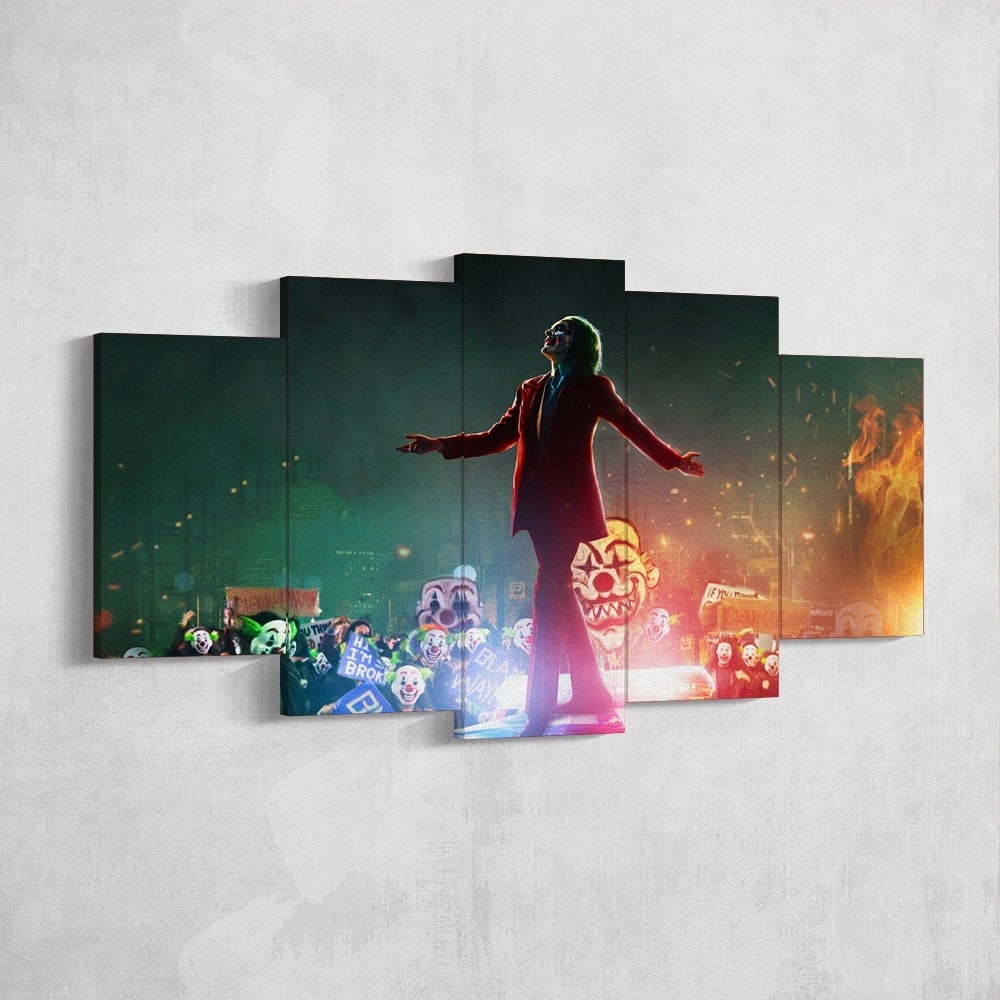 joker-2019-joker-movie-5-piece-canvas-wall-art-joaquin-phoenix-extra-large-wall-art-joker-poster-joker-5-piece-joker-5-panel-
