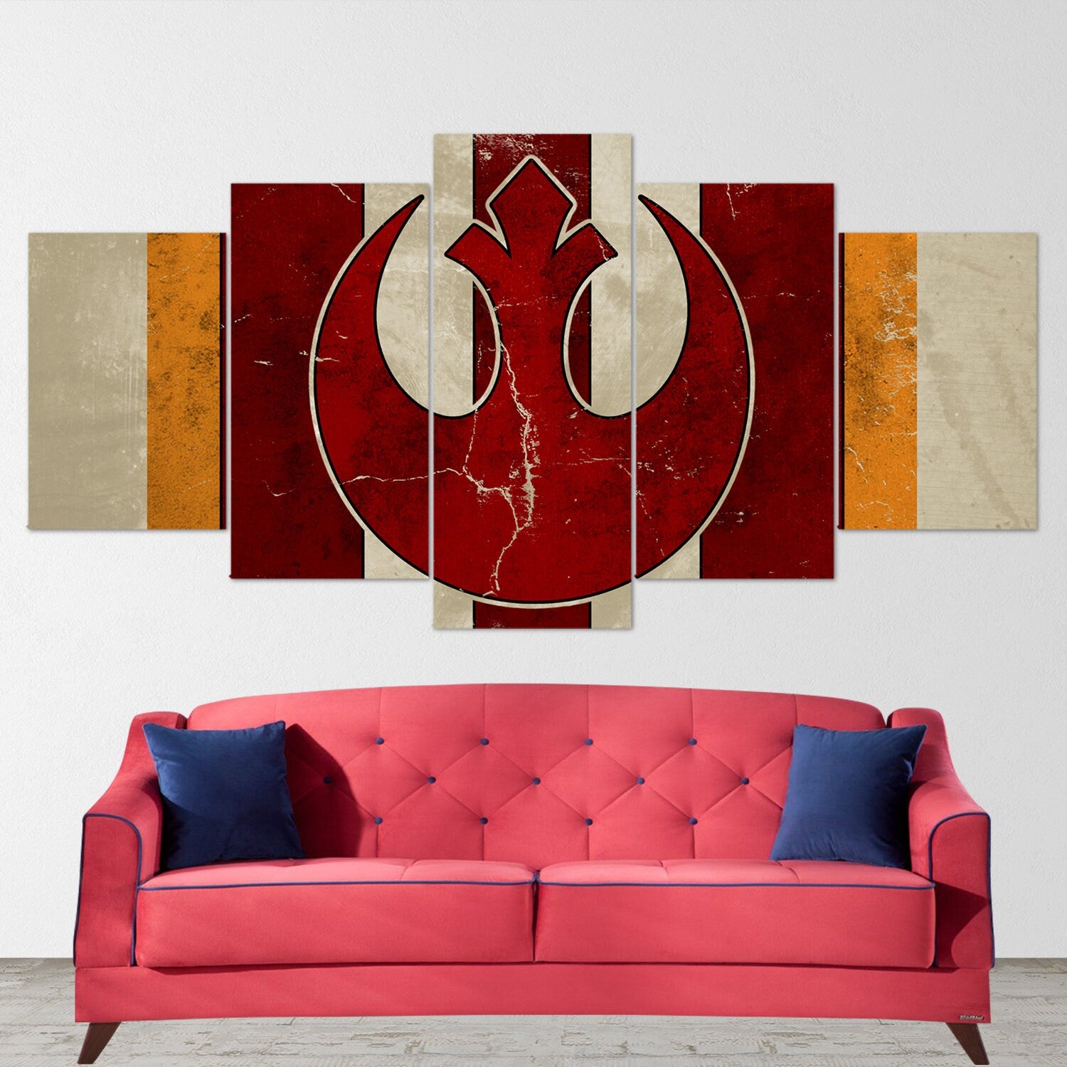 star-wars-rebellion-symbol-flag-5-piece-canvas-wall-art-x-wing-canvas-print-star-wars-landscape-darth-vader-decor-art-multi-p
