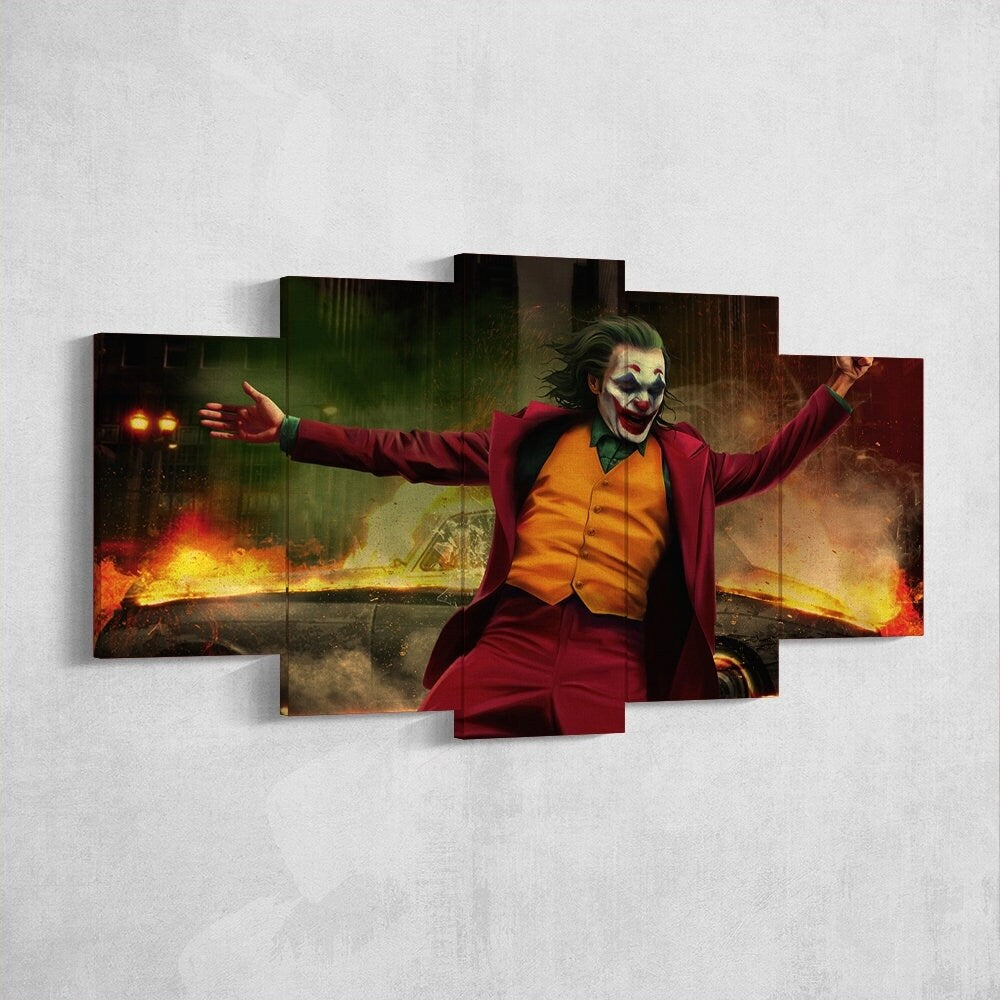 joker-2019-joker-movie-5-piece-canvas-wall-art-joaquin-phoenix-extra-large-wall-art-joker-poster-joker-5-piece-joker-5-panel-