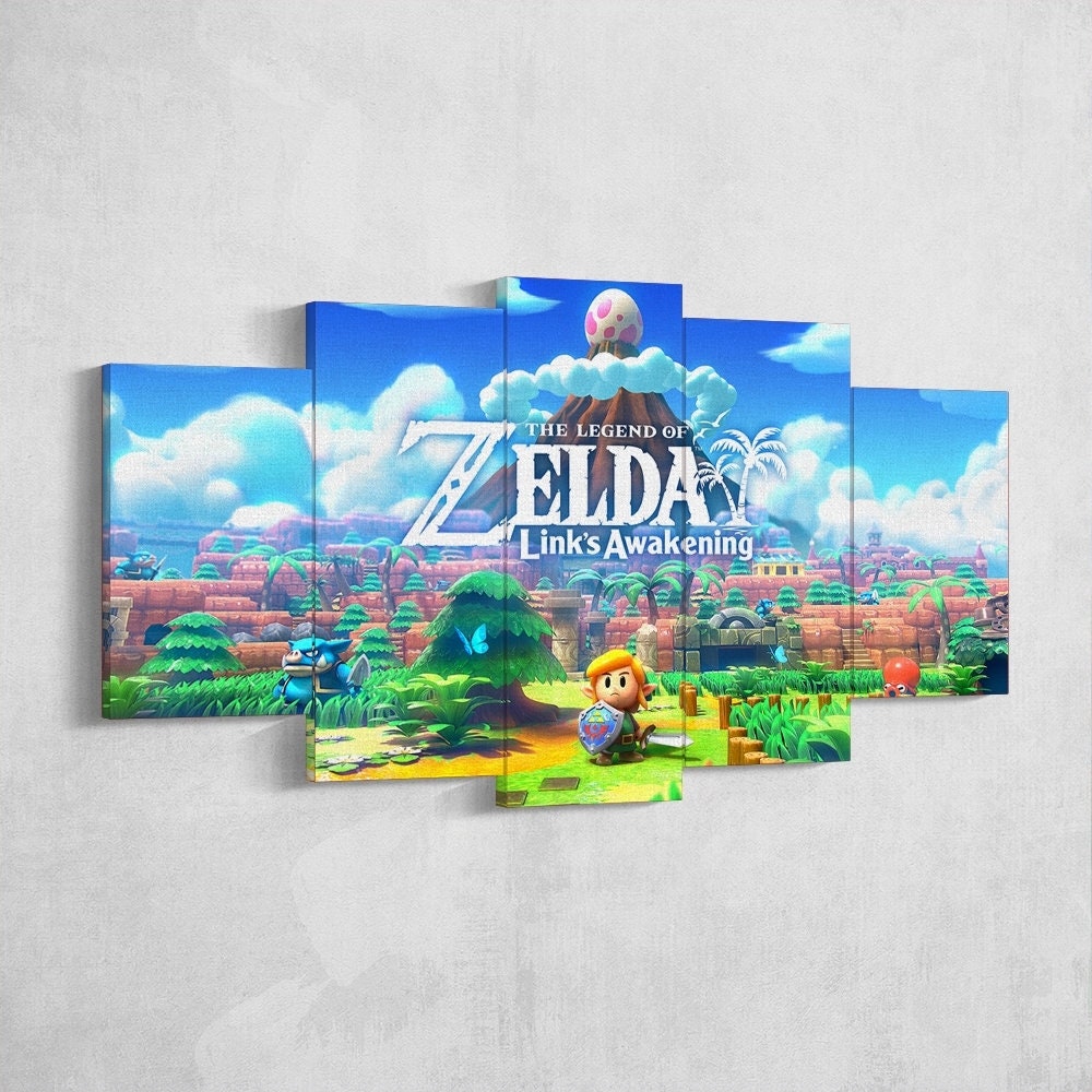 the-legend-of-zelda-5-piece-canvas-wall-art-extra-large-wall-art-the-legend-of-zelda-poster-the-legend-of-zelda-5-piece-5-pan
