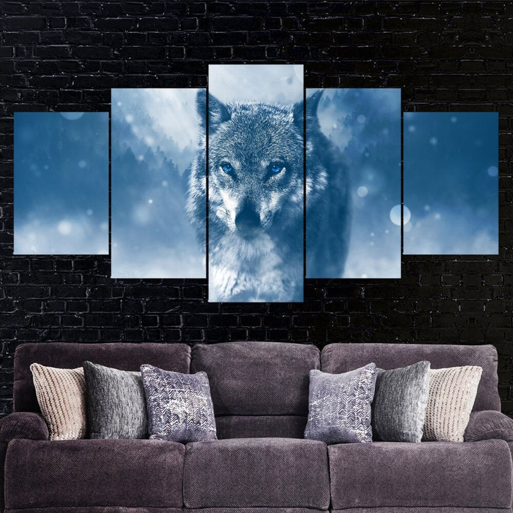 wolfe-animal-art-wolfe-lovers-5-piece-canvas-wall-art-fantasy-canvas-print-wolfe-decor-art-extra-large-wall-art-multi-panel-g