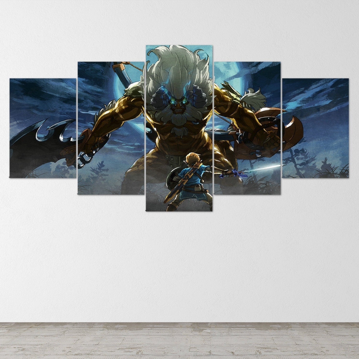 the-legend-of-zelda-5-piece-canvas-wall-art-extra-large-wall-art-the-legend-of-zelda-poster-the-legend-of-zelda-5-piece-5-pan