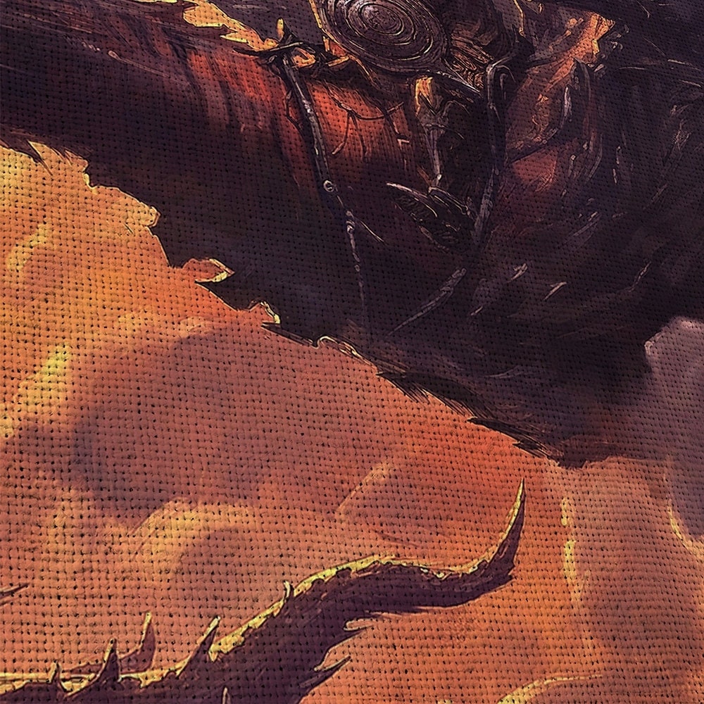 dragon-fire-fantasy-dragon-age-5-piece-canvas-wall-art-dragon-canvas-art-extra-large-wall-art-dragon-poster-5-piece-5-panel-2