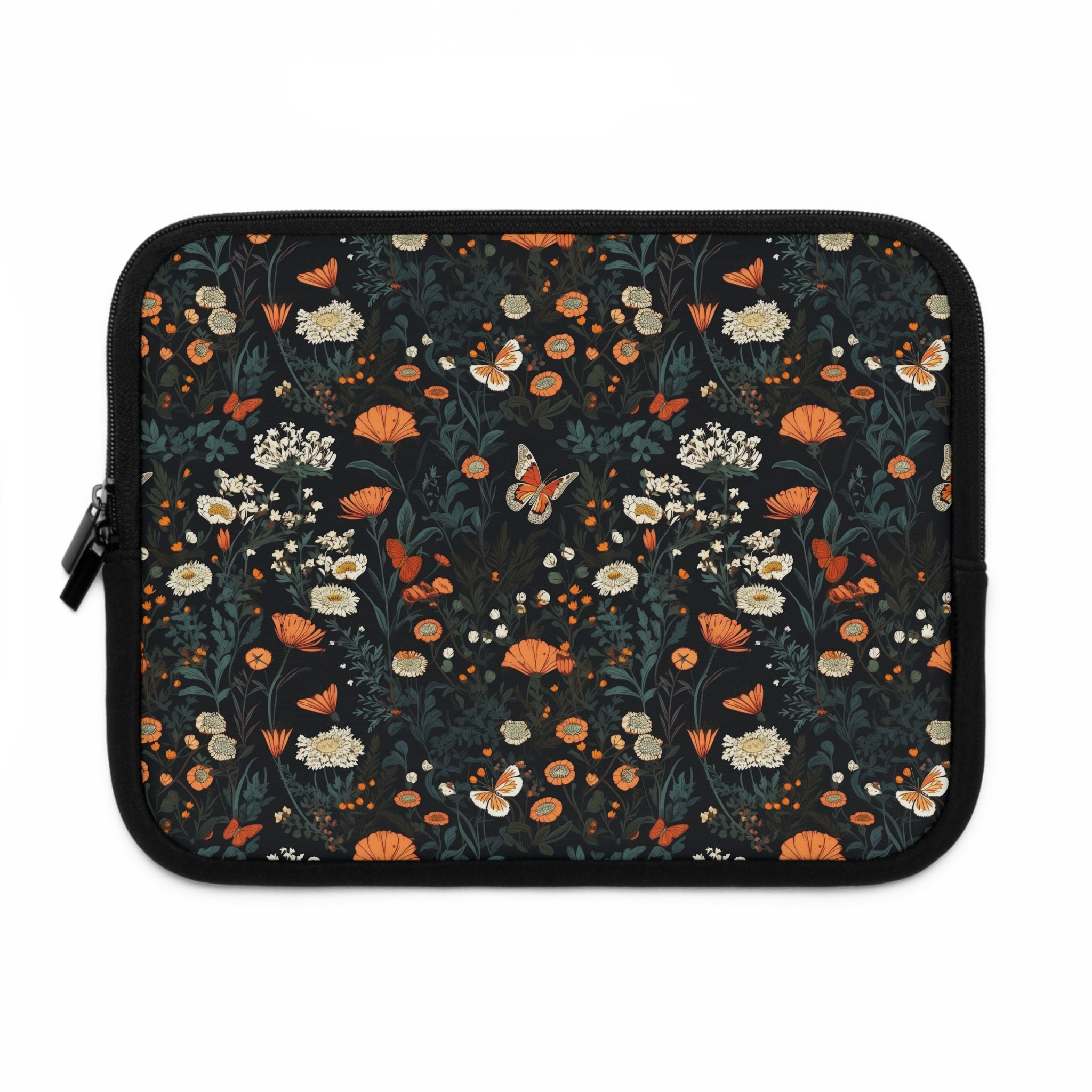 laptop-sleeve-cottagecore-dark-flowers-butterfly-sleeve-macbook-air-14-sleeve-floral-computer-bag-tech-case-tablet-cover