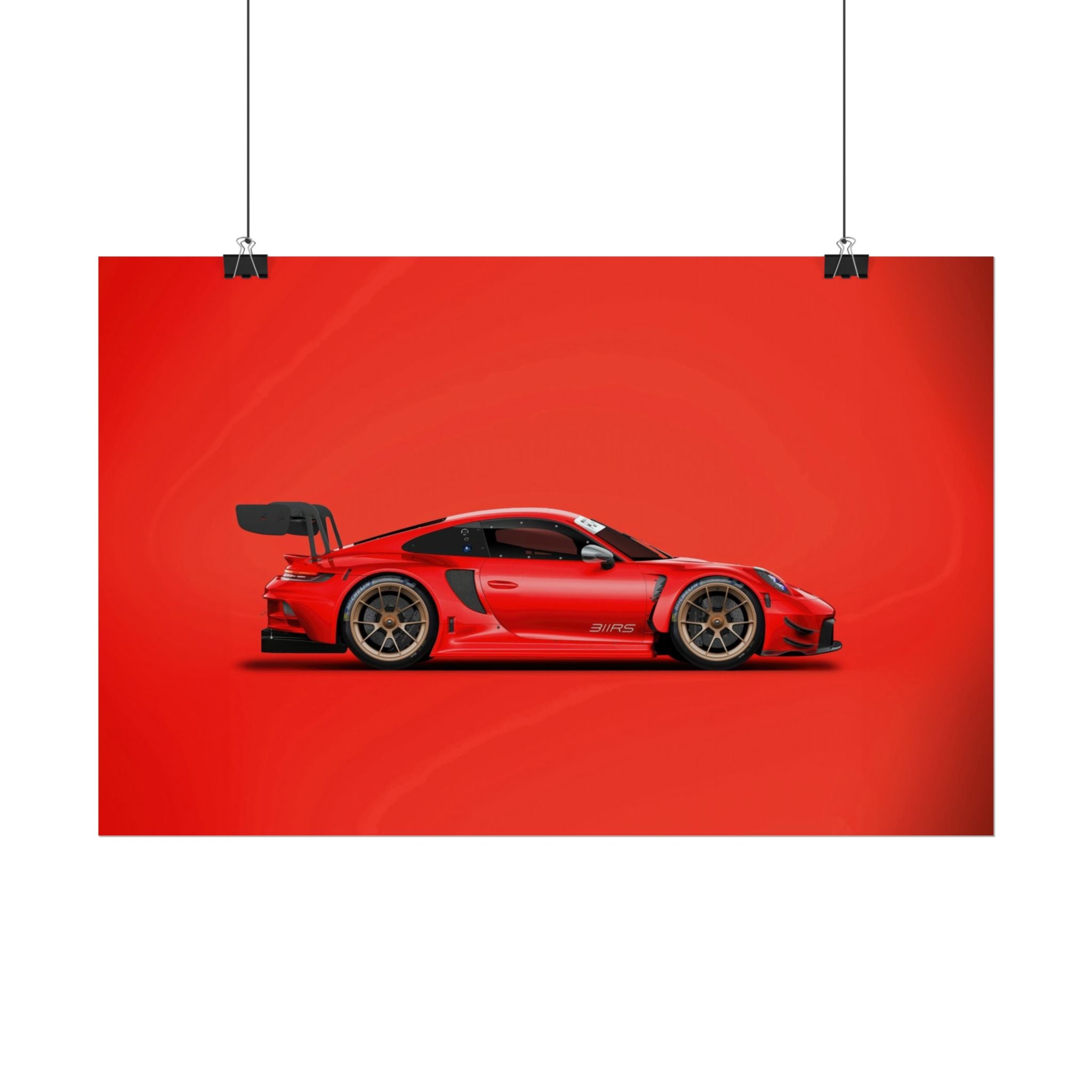 poster-print-wall-art-porsche-911-red-gt3r-red-supercar-poster-porsche-decor-rolled-poster-wall-art-hypercars-wall-decor