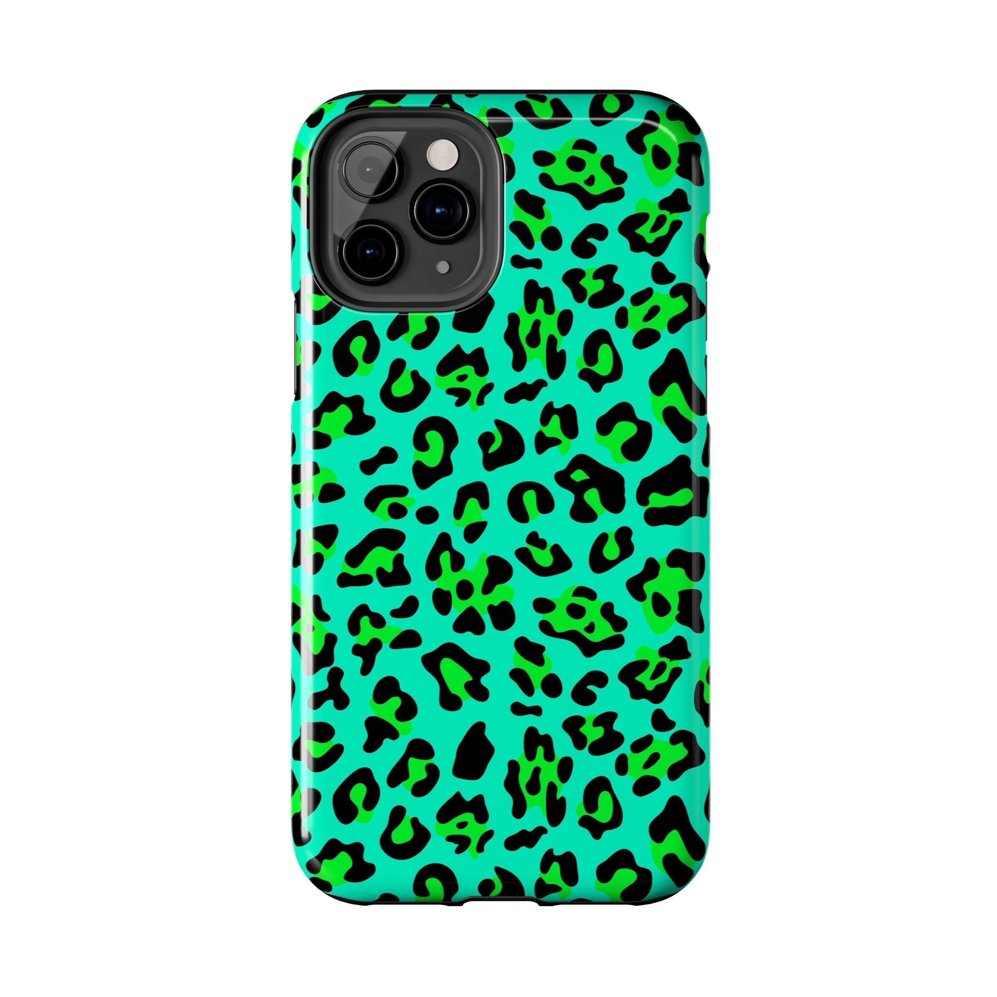 neon-green-teal-leopard-iphone-tough-case-stylish-phone-cover-protective-cellphone-case-trendy-smartphone-accessory-gift-for-