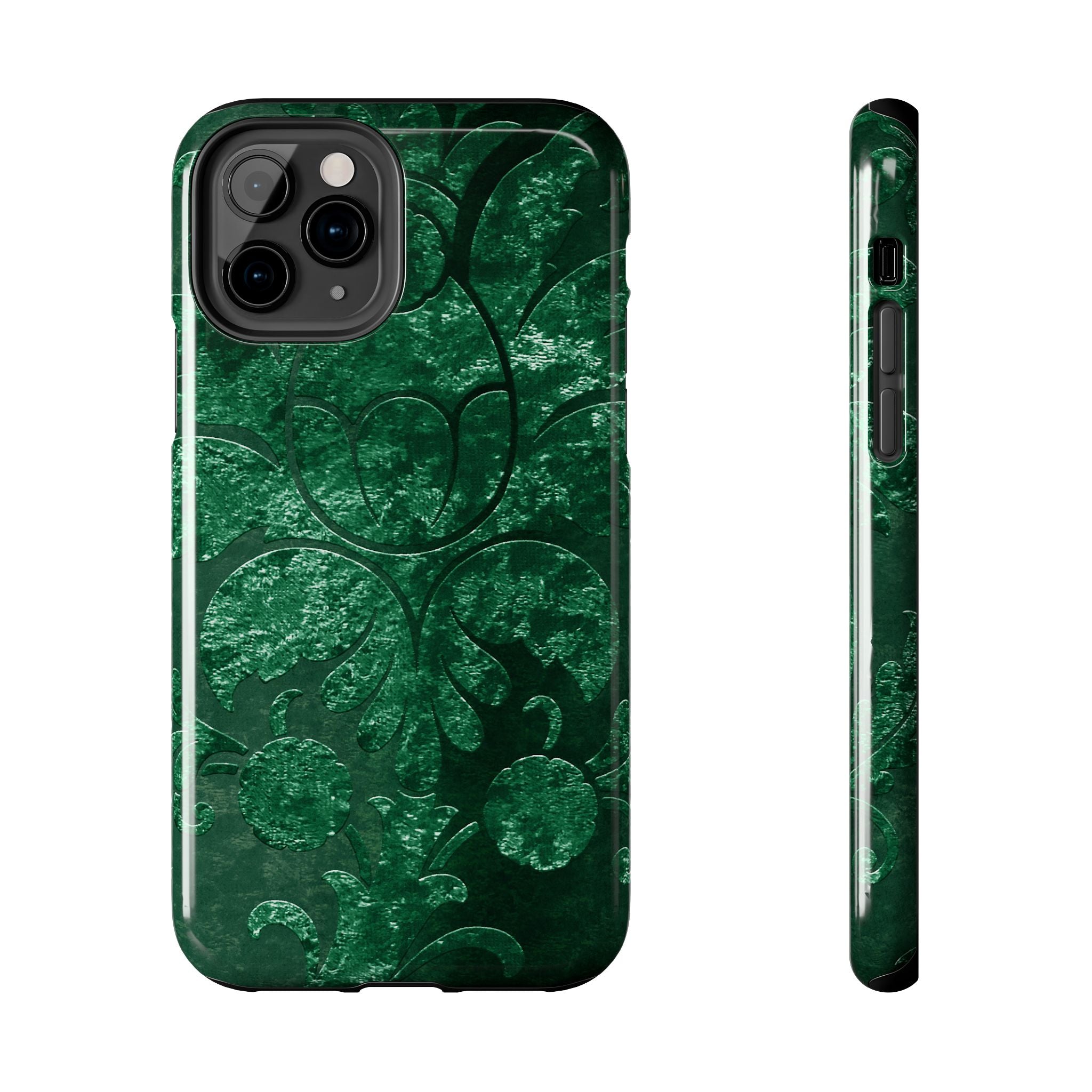 embossed-emerald-velvet-tough-iphone-case-protective-iphone-cover-heavy-duty-iphone-case-rugged-phone-case-durable-smartphone