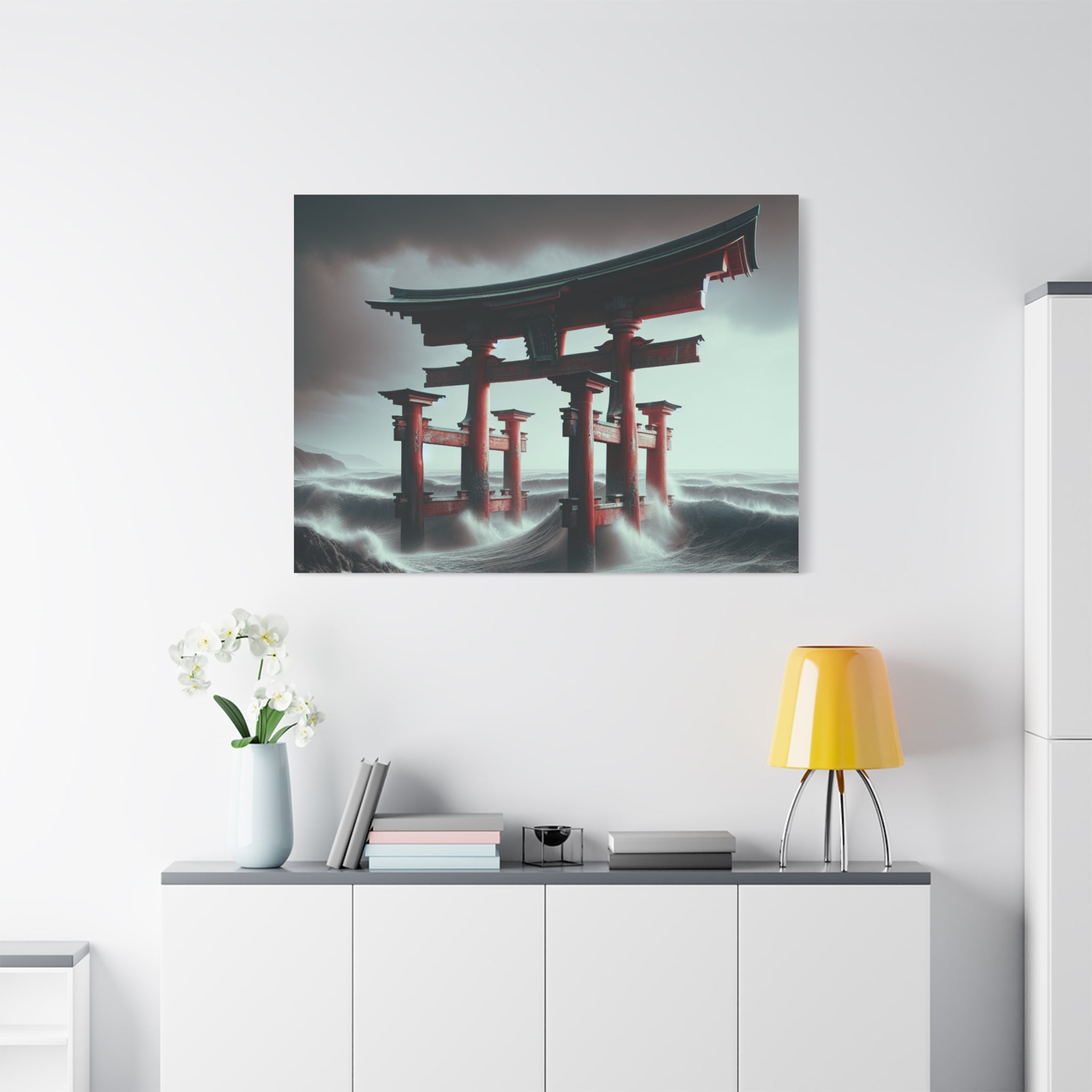 canvas-art-japanese-torri-gate-geisha-wall-decor-matte-stretched-artwork-home-decoration-asian-inspired-painting-oriental-roo