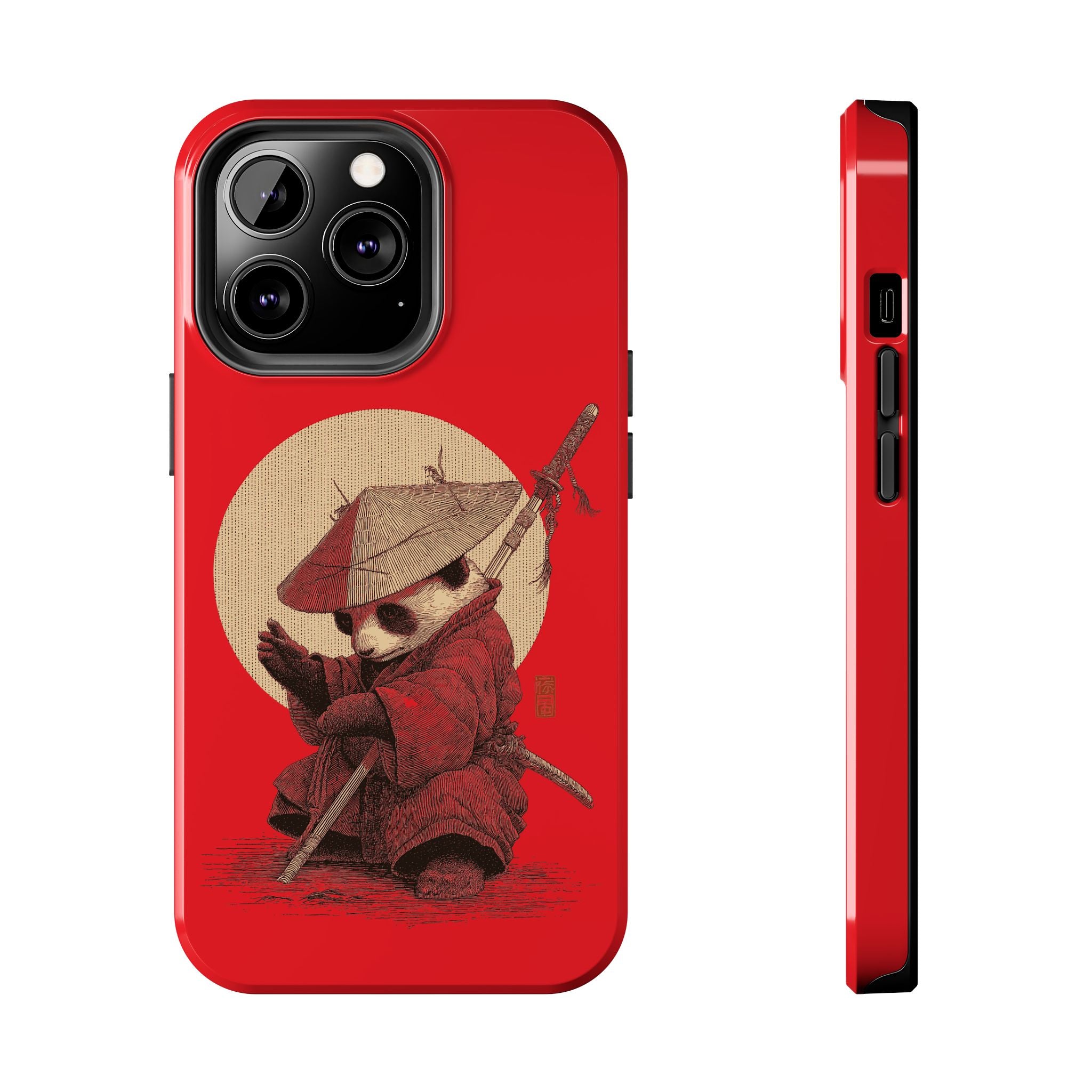 japanese-samurai-panda-iphone-tough-case-kawaii-animal-phone-cover-protective-phone-cover-japandi-art-iphone-case