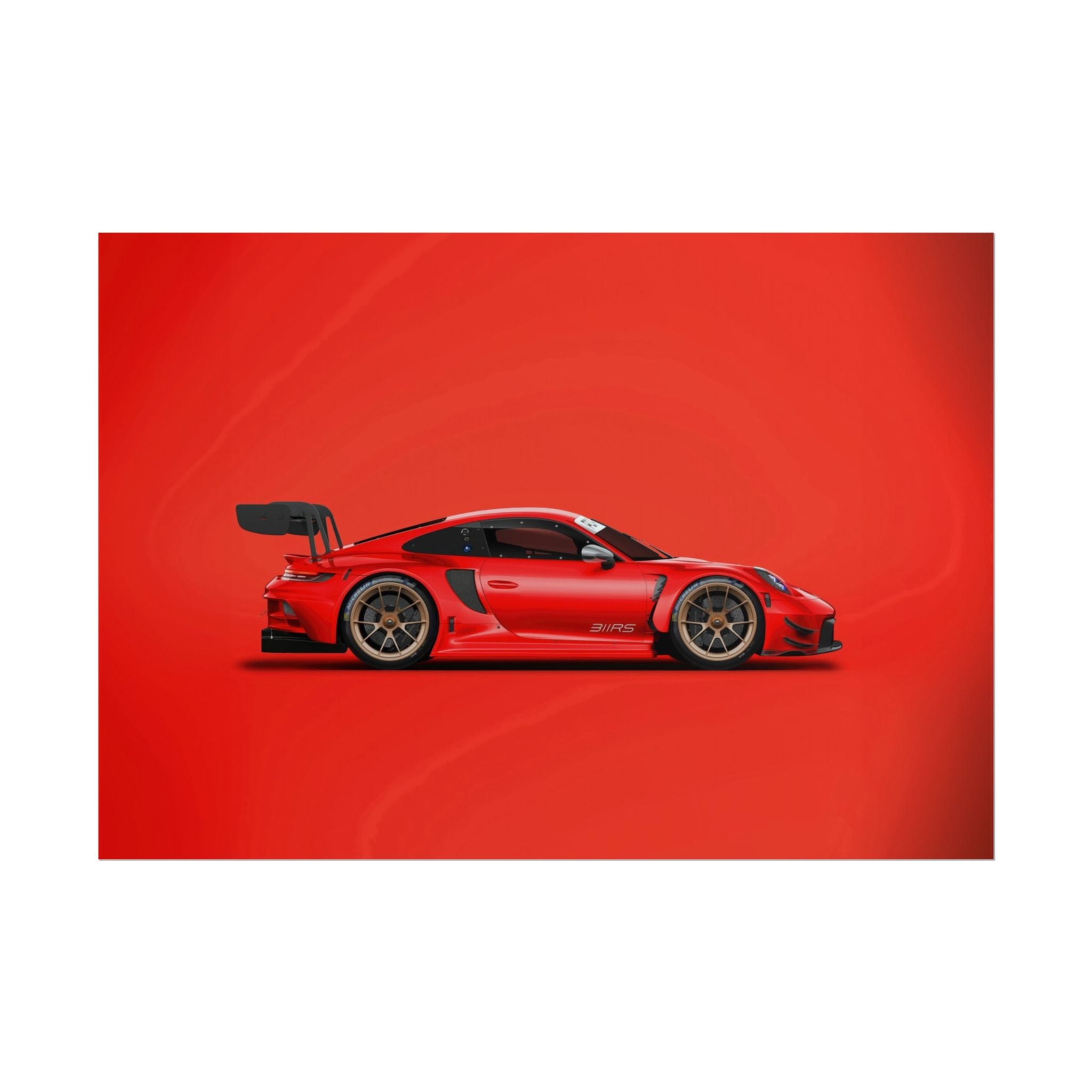 poster-print-wall-art-porsche-911-red-gt3r-red-supercar-poster-porsche-decor-rolled-poster-wall-art-hypercars-wall-decor