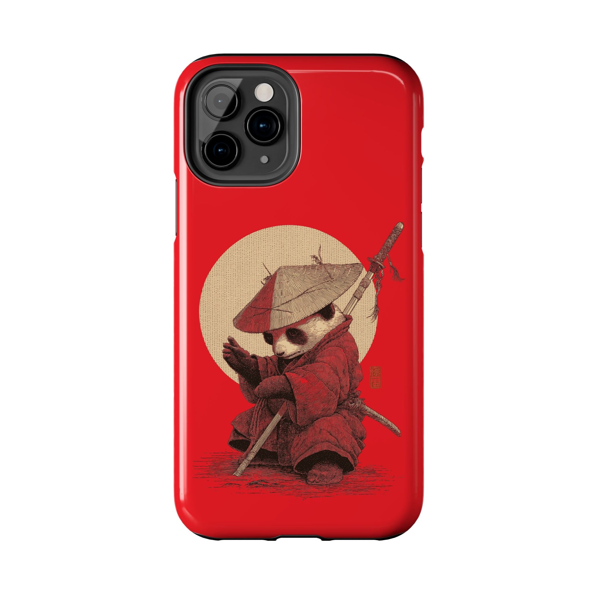 japanese-samurai-panda-iphone-tough-case-kawaii-animal-phone-cover-protective-phone-cover-japandi-art-iphone-case