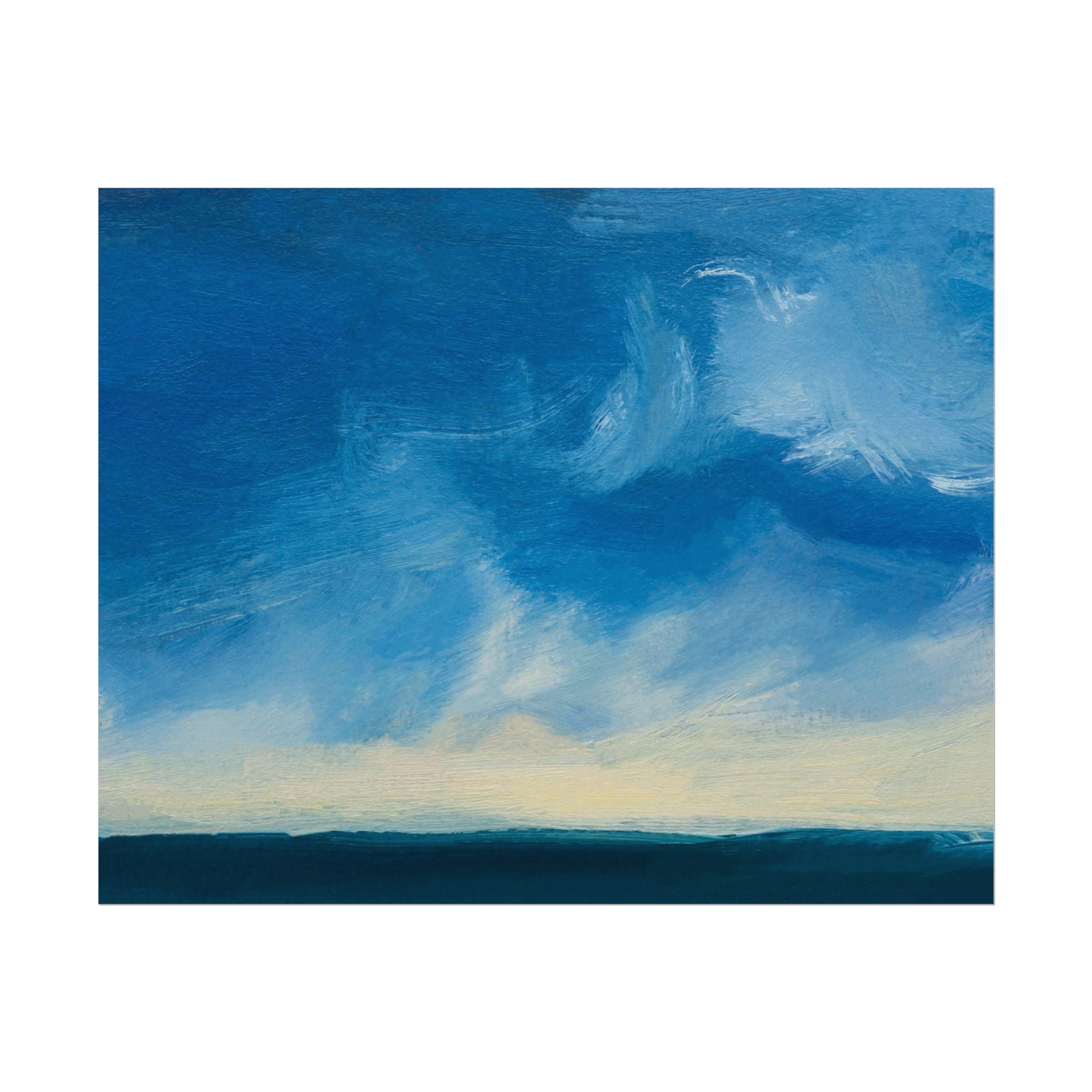 Blue Abstract Poster Print - Ocean and Sky, Home Decor, Office Wall Art, Gift for Art Lovers, Blue Room Decor, Abstract