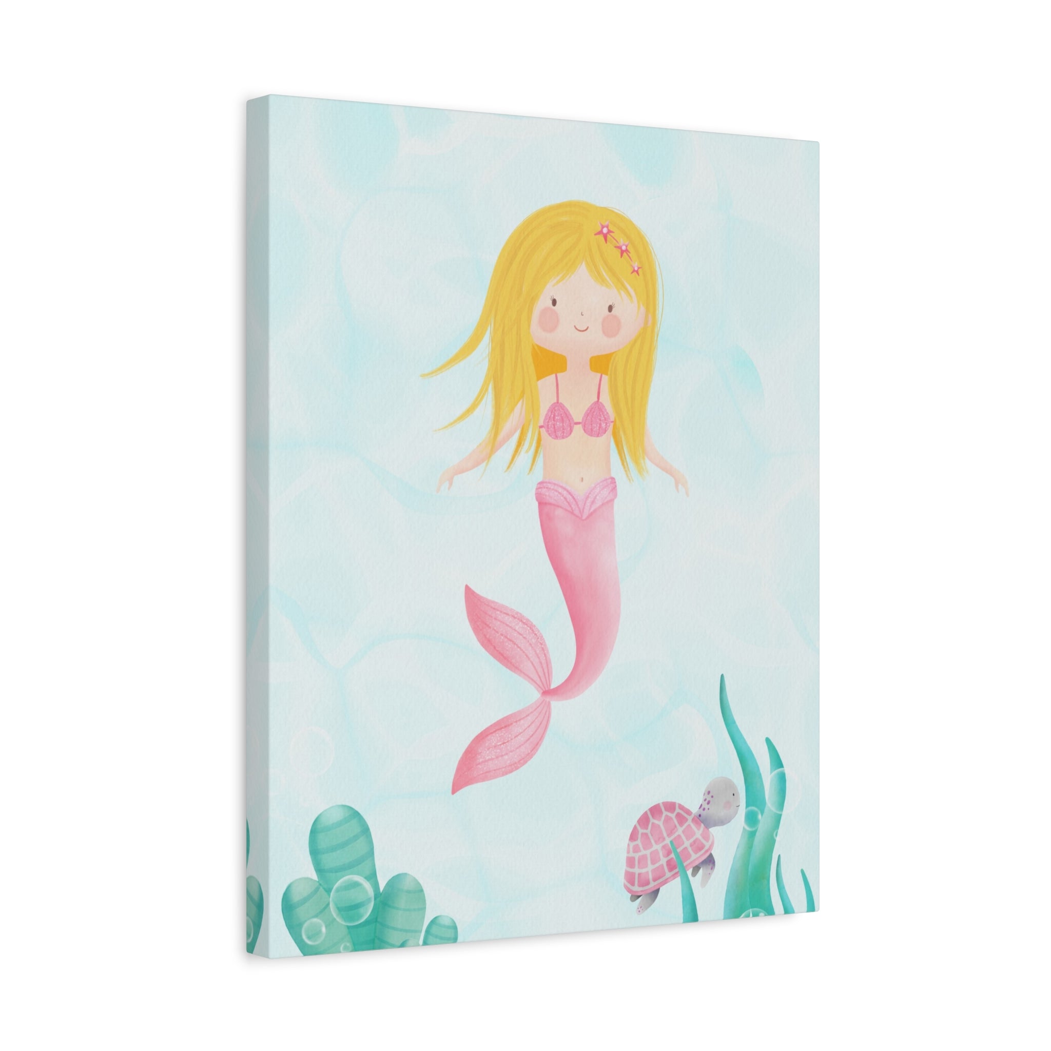 canvas-wall-art-cute-pink-mermaid-nursery-decor-pink-mermaid-print-nursery-art-cute-pink-mermaid-decoration-baby-nursery-merm