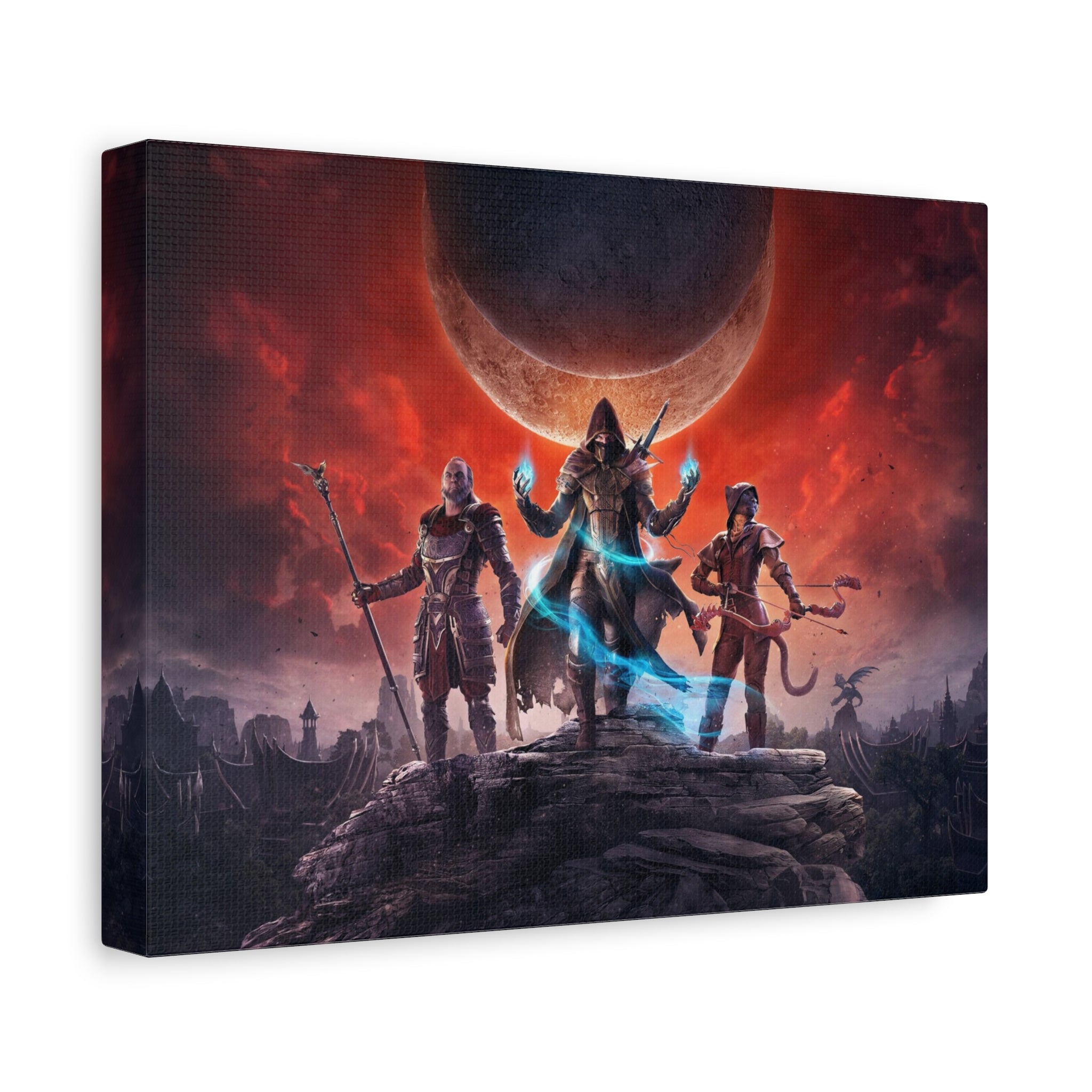 The Elder Scrolls Elsweyr, Skyrim Canvas Wall Art - Dragon Game Canvas Print Room Decor, Gaming Wall Art, Skyrim Gift