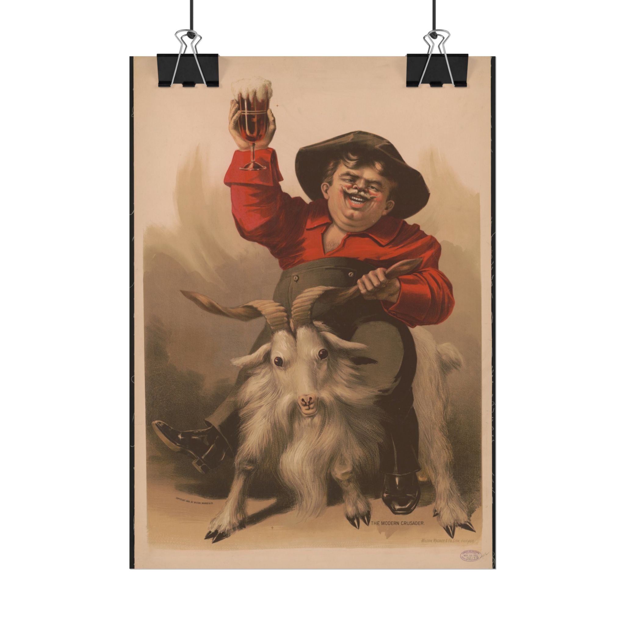 vintage-poster-print-modern-crusader-beer-wall-art-bar-decor-living-room-decor-alcohol-gift-poster-gift-fun-wall-art