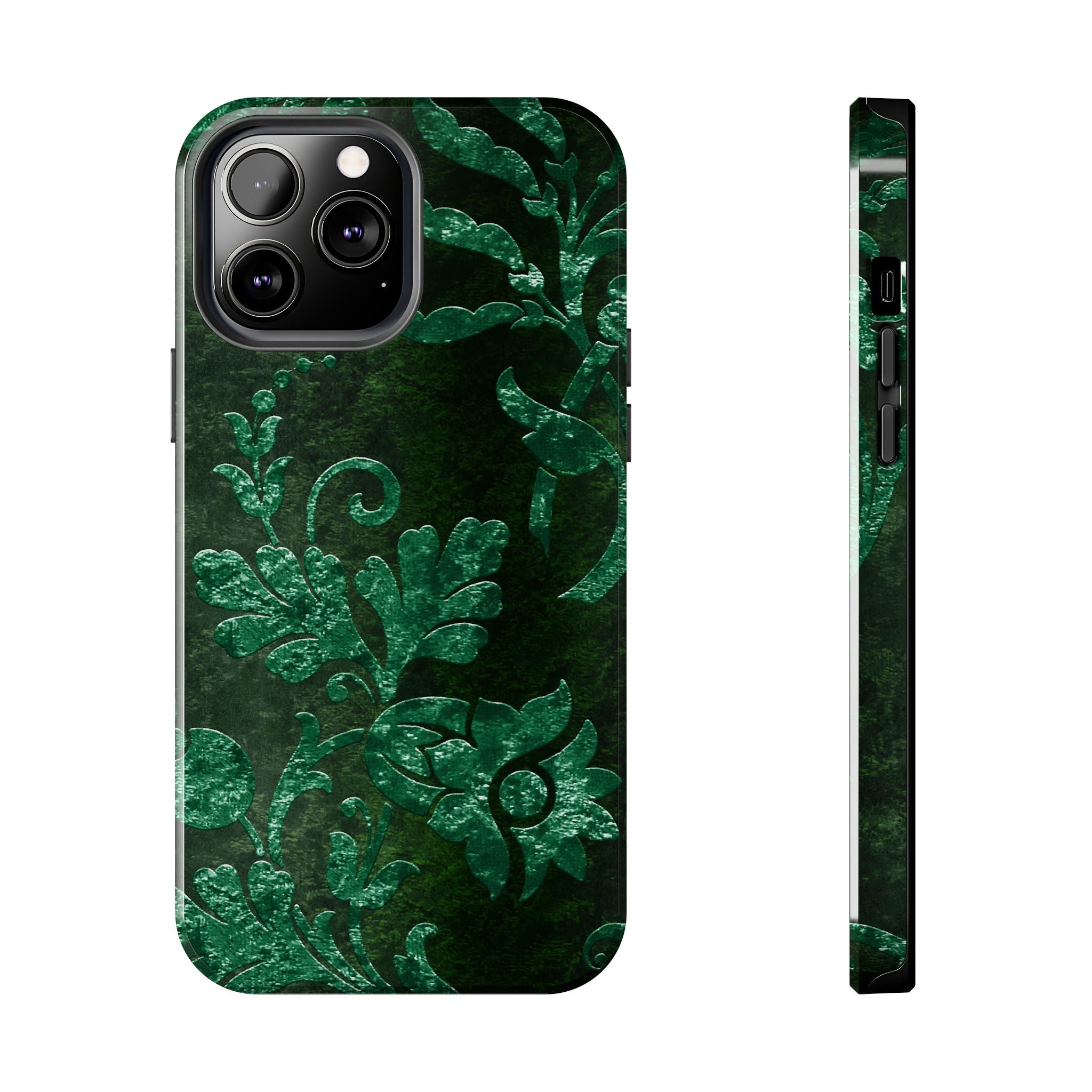 embossed-emerald-velvet-tough-phone-case-protective-iphone-cover-heavy-duty-phone-case-rugged-phone-case-durable-smartphone-c