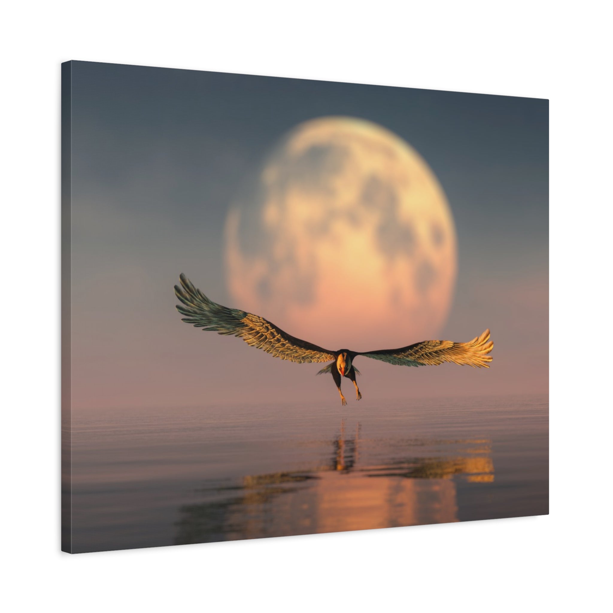 canvas-print-eagle-moon-illustration-living-room-wall-decor-stretched-matte-canvas-art-home-decor-wildlife-painting-wall-hang