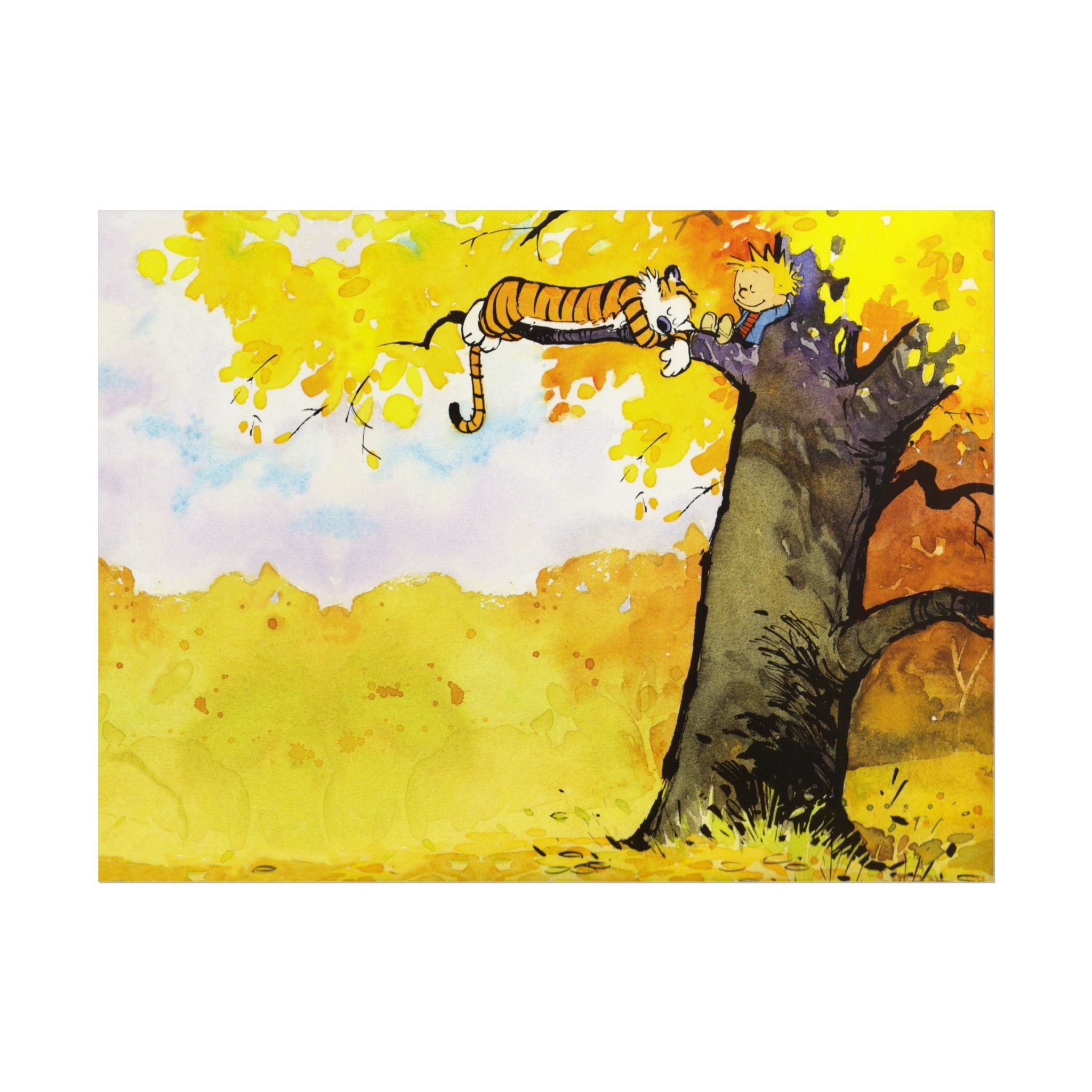 Calvin and Hobbes Poster Wall Art - Cartoon Wall Decor - Unique Birthday Gift for Fans - Timeless Comic Book Art